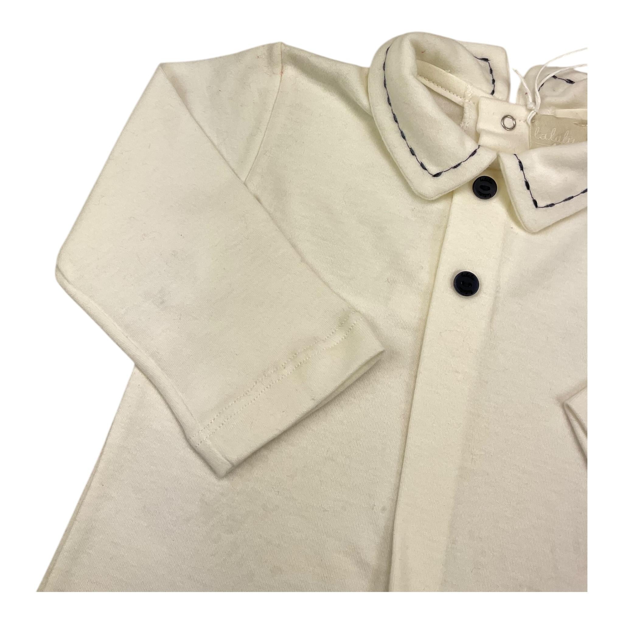 LALALU' completo 2 pezzi shirt-bermuda bicolore Bianco/rosso per Neonato CCTL5L BIANCO/ROSSO LALALU'