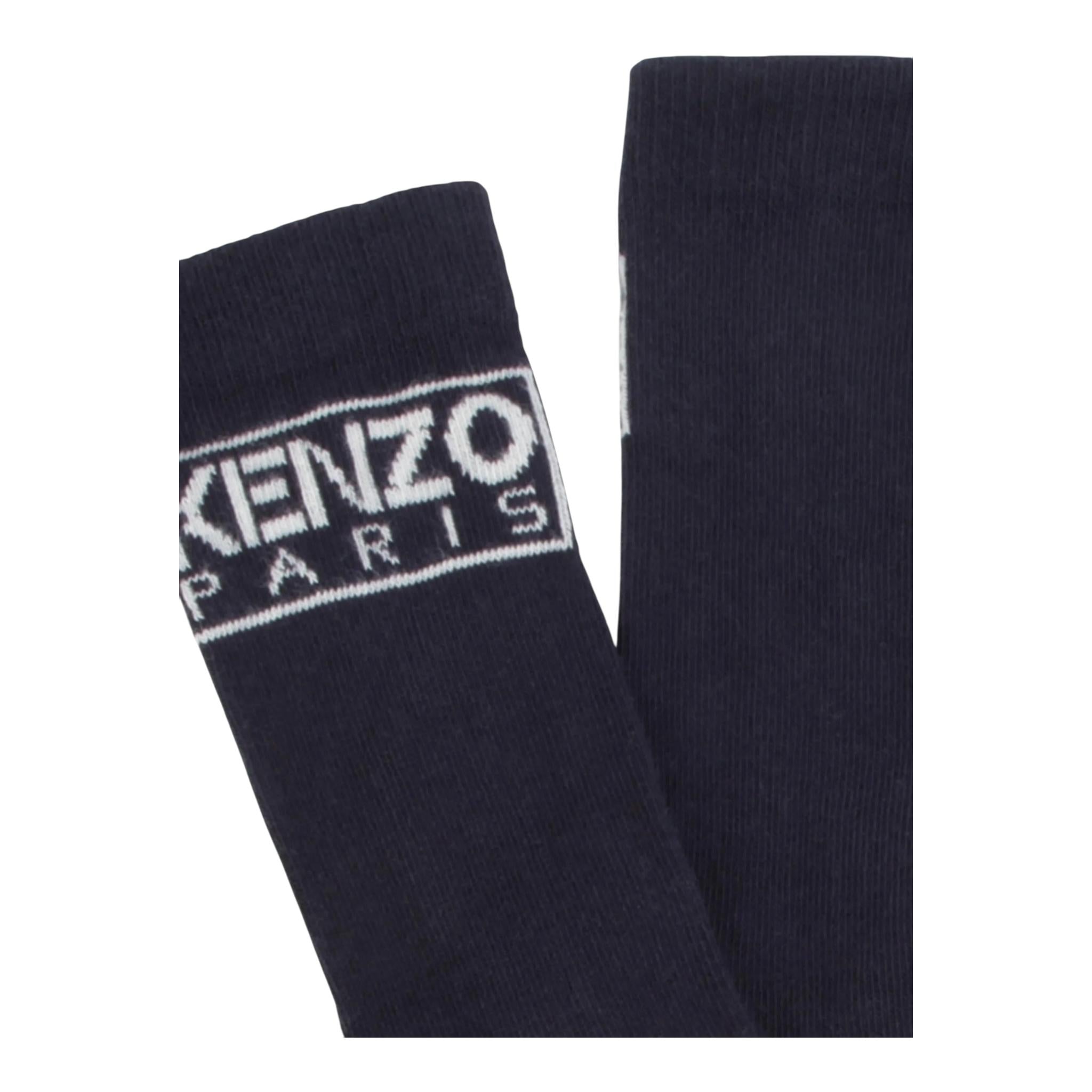 KENZO calzini tinta unita con stampa Blu per Neonato K60035 BLU KENZO