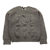 TO be too maglia girocollo tinta unita con stampa fiocco Grigio per Bambina TFBF24M635X GRIGIO TO be too