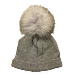NINNAOH cappello tinta unita con pon pon Grigio per Neonata I23225PEL GRIGIO NINNAOH