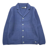 SARABANDA giacca in maglia tinta unita con toppe Blu per Bambino 0A104X BLU SARABANDA