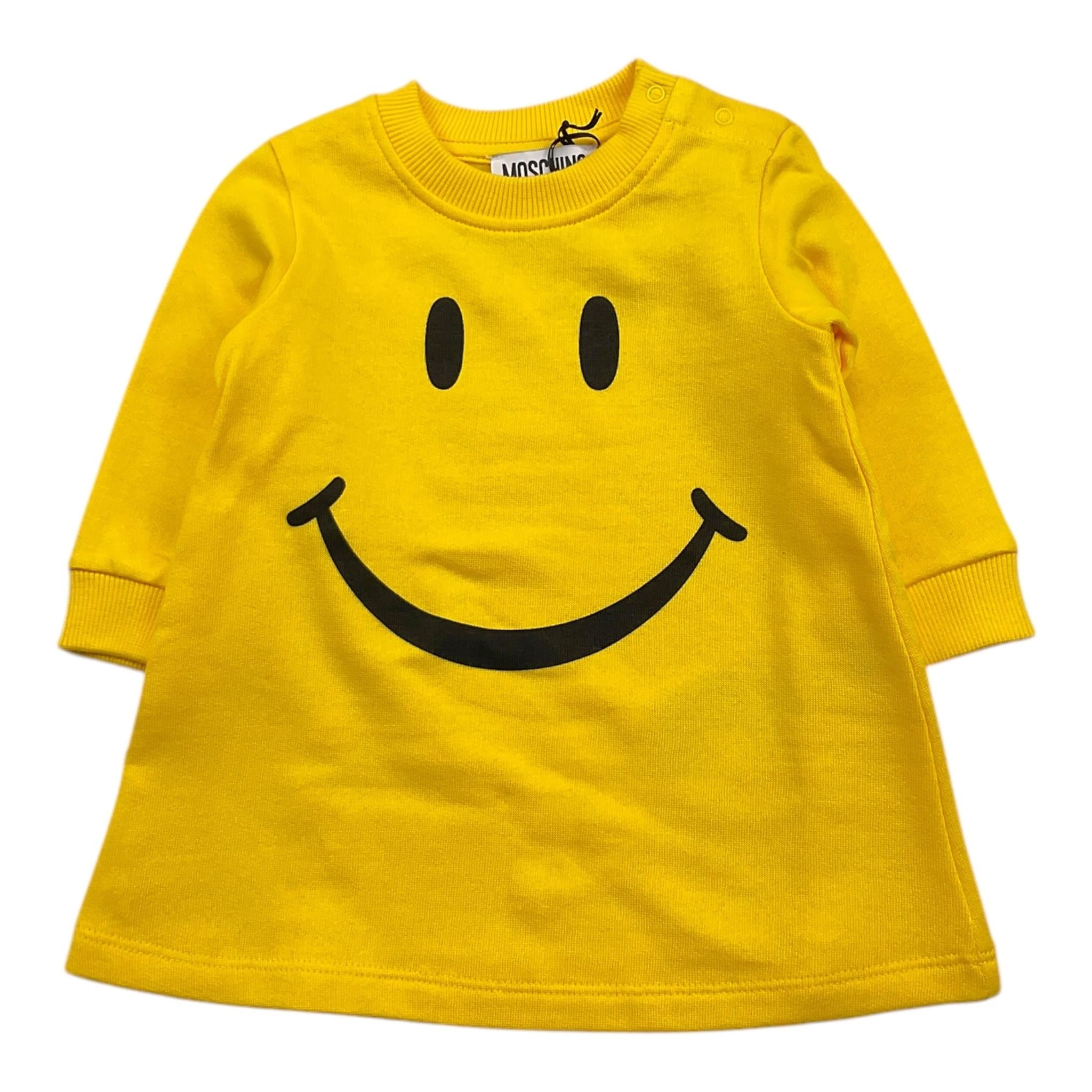 MOSCHINO abito tinta unita con stampa Giallo per Neonata MDV0D3 GIALLO MOSCHINO