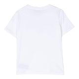 BALMAIN t-shirt girocollo tinta unita con stampa Bianco per Bambina BS8Q41 BIANCO BALMAIN