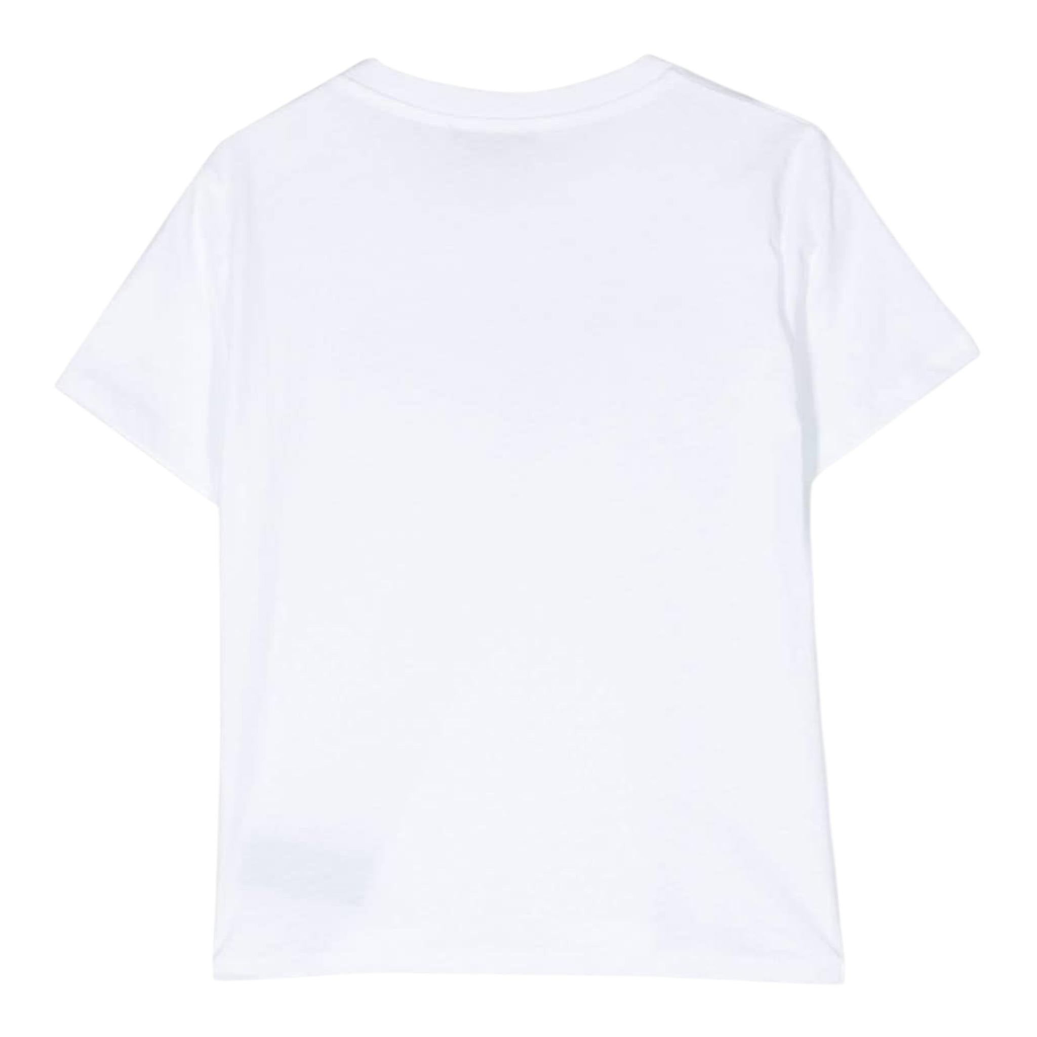 BALMAIN t-shirt girocollo tinta unita con stampa Bianco per Bambina BS8Q41 BIANCO BALMAIN
