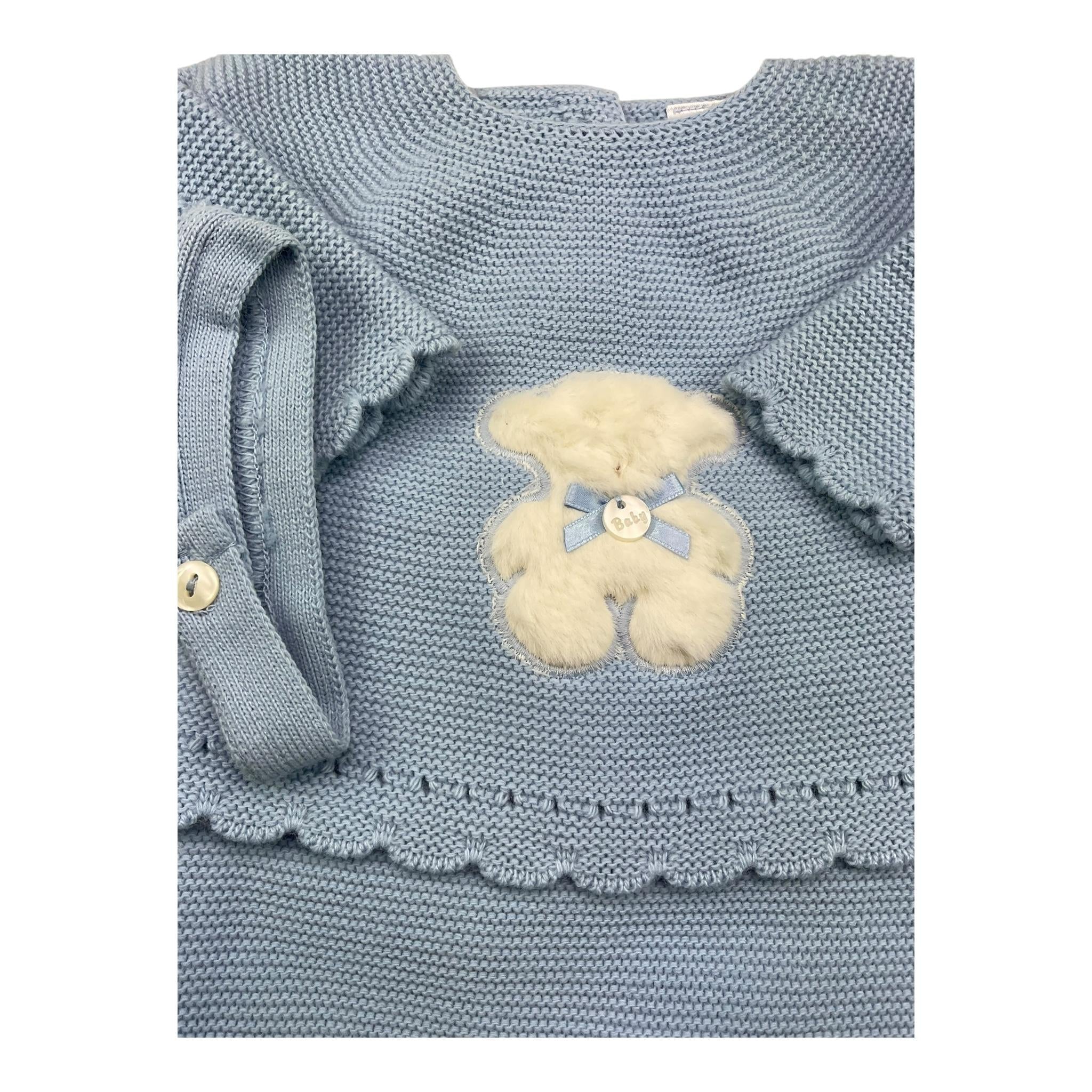 VALENTINA BEBES completo 3 pezzi maglia-ghettina-cappello Azzurro per Neonato MEK45 AZZURRO VALENTINA BEBES