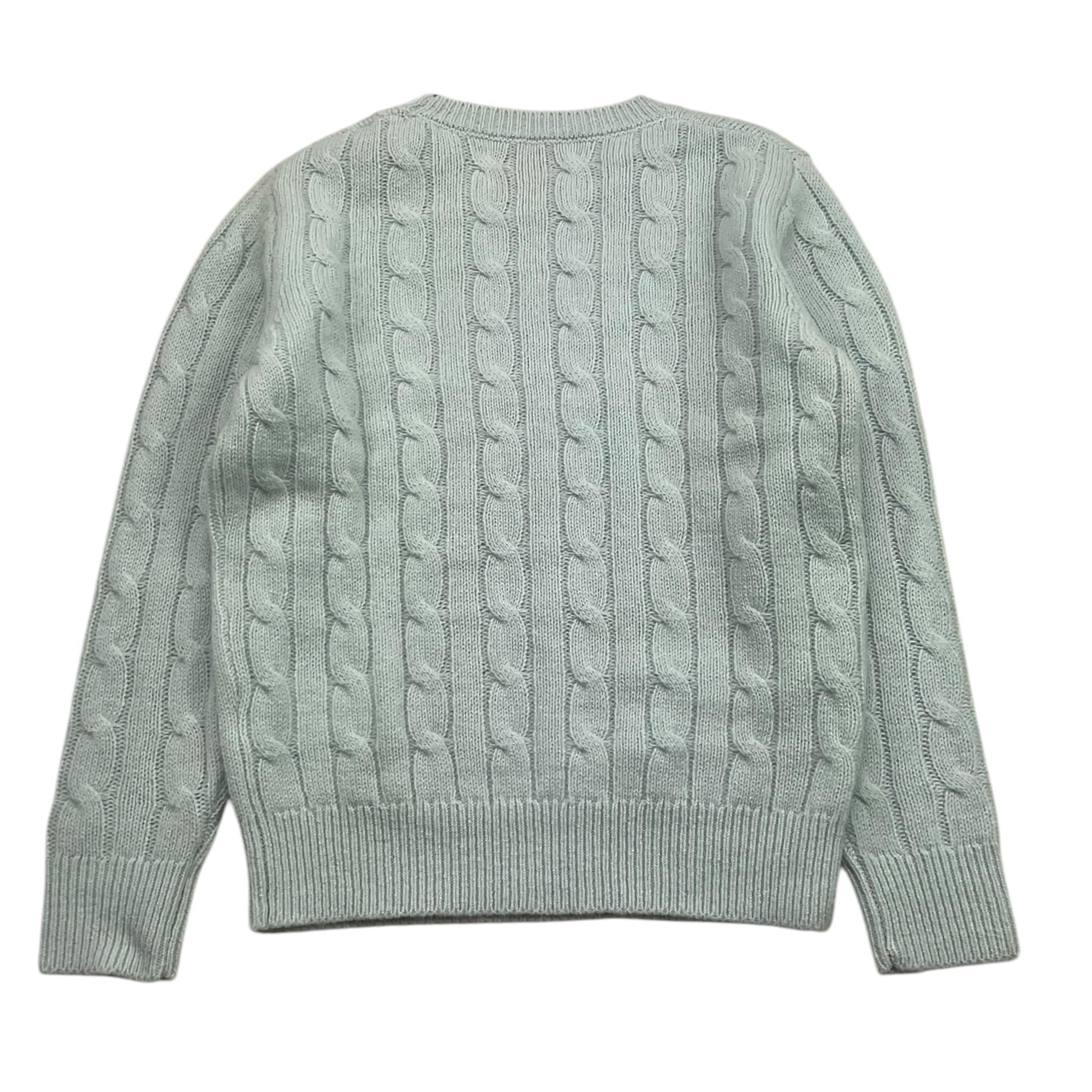 SAINT BARTH maglia girocollo tinta unita con trecce Azzurro per Bambino LYL004 AZZURRO SAINT BARTH
