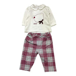 LE BEBE' completo 2pz shirt-pantalone bicolore Bianco per Neonata LBG6120 BIANCO LE BEBE'