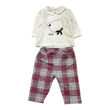 LE BEBE' completo 2pz shirt-pantalone bicolore Bianco per Neonata LBG6120 BIANCO LE BEBE'