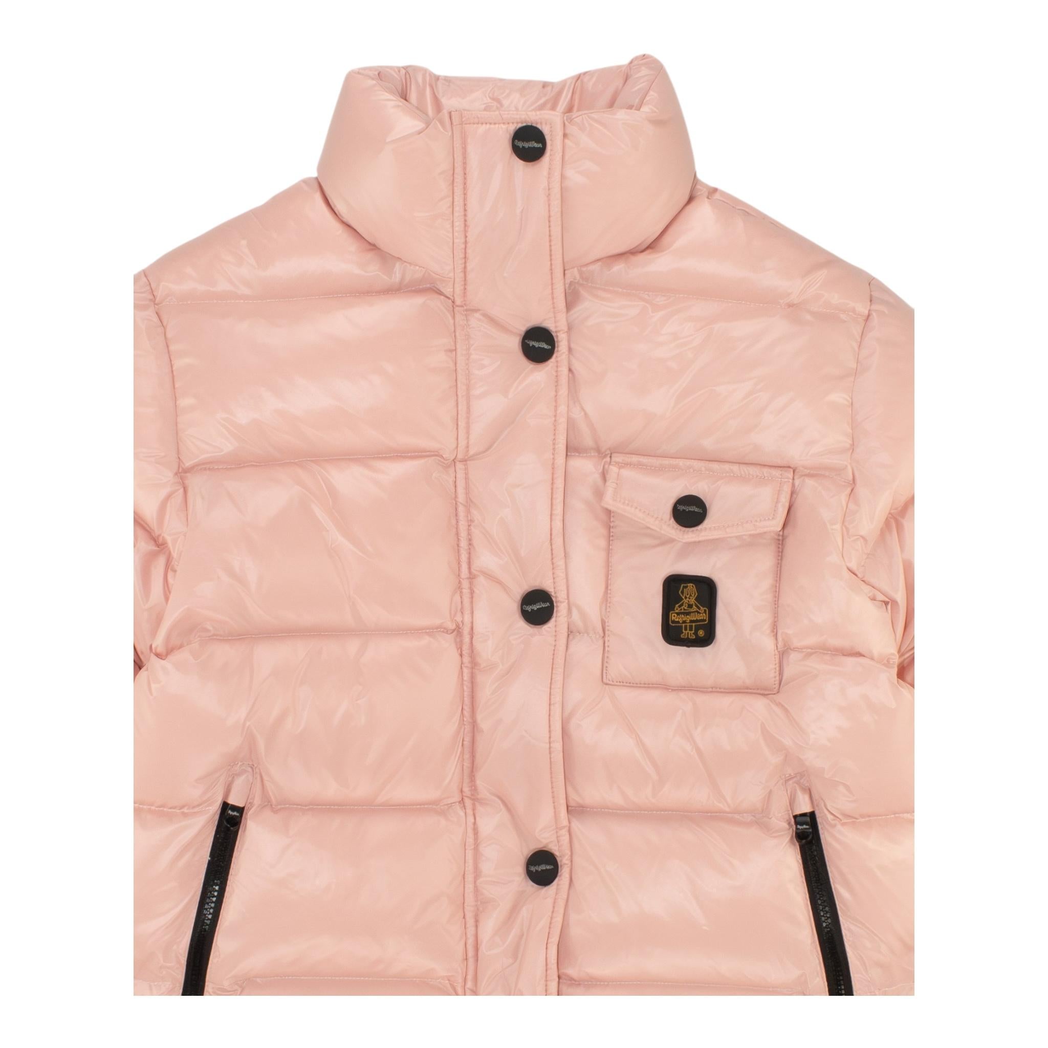 REFRIGIWEAR giubbino tinta unita con zip e cappuccio Rosa per Bambina RWG960 ROSA REFRIGIWEAR