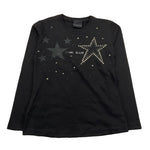 MARC ELLIS shirt girocollo tinta unita con brillantini Nero per Bambina JMJTS15510 NERO MARC ELLIS