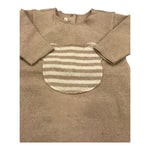 ZHOE & TOBIAH tutina tinta unita con stampa Beige per Neonato KTT6 BEIGE ZHOE & TOBIAH