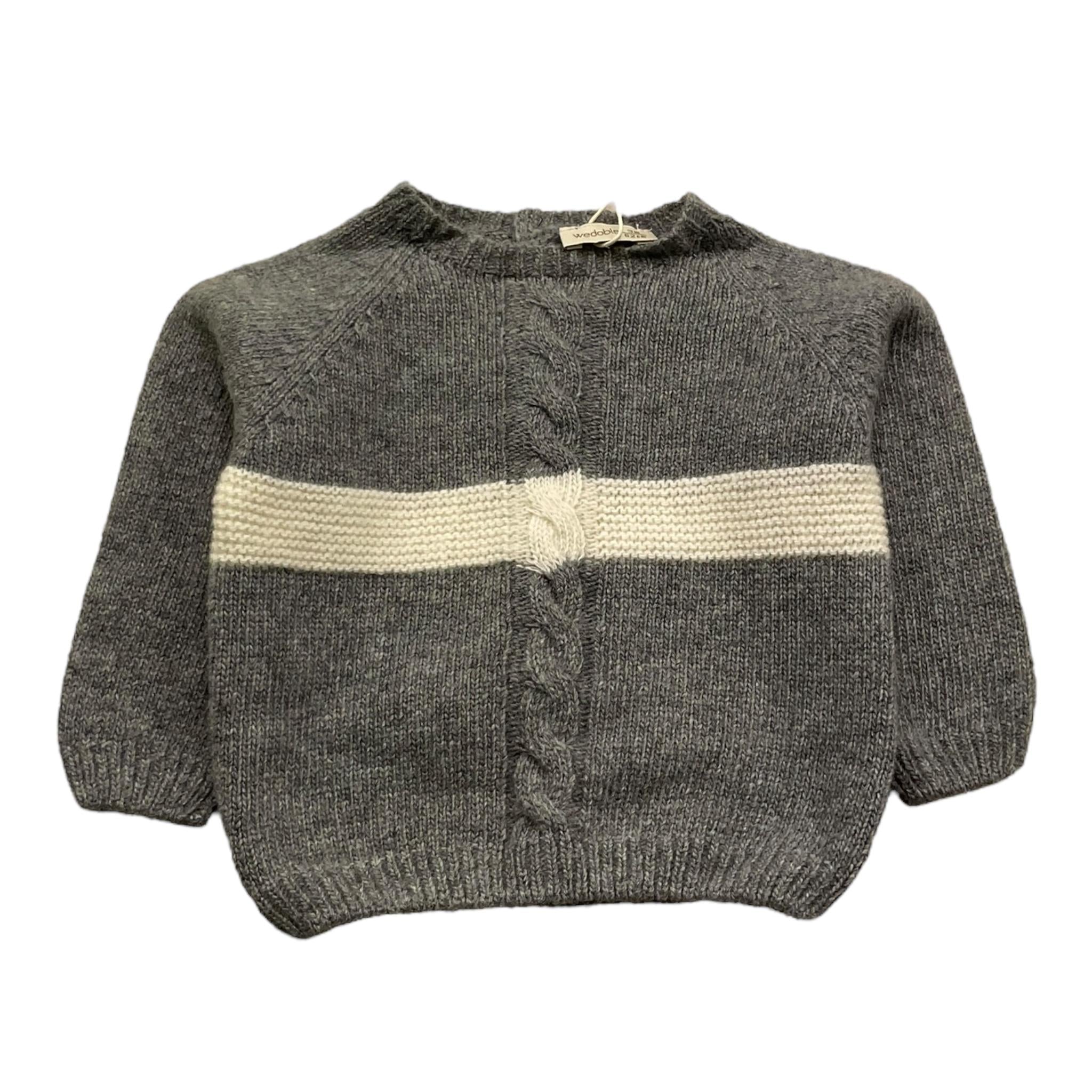 WEDOBLE maglia girocollo tinta ujnita con ricami Grigio per Neonato I2404301A GRIGIO WEDOBLE