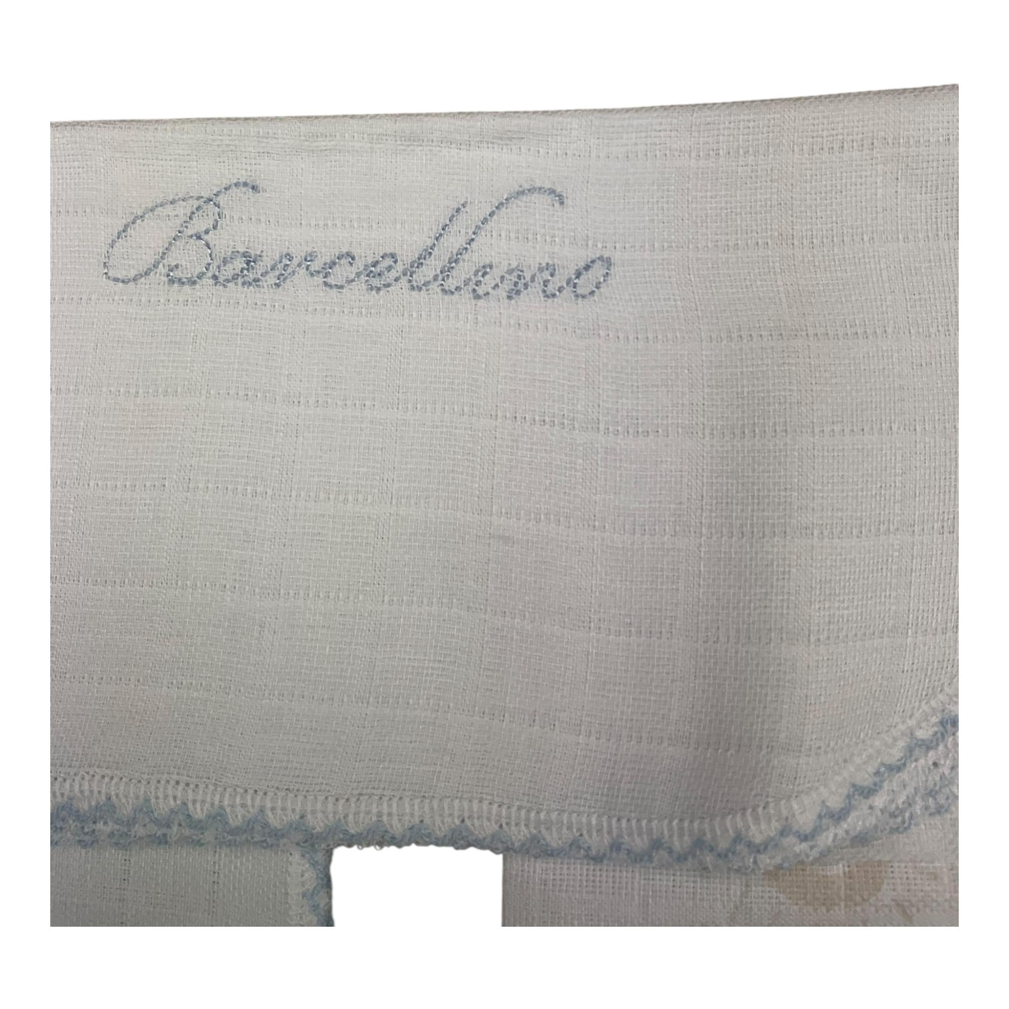 BARCELLINO set 3pz tinta unita con ricami Bianco per Neonato 1273AII BIANCO BARCELLINO
