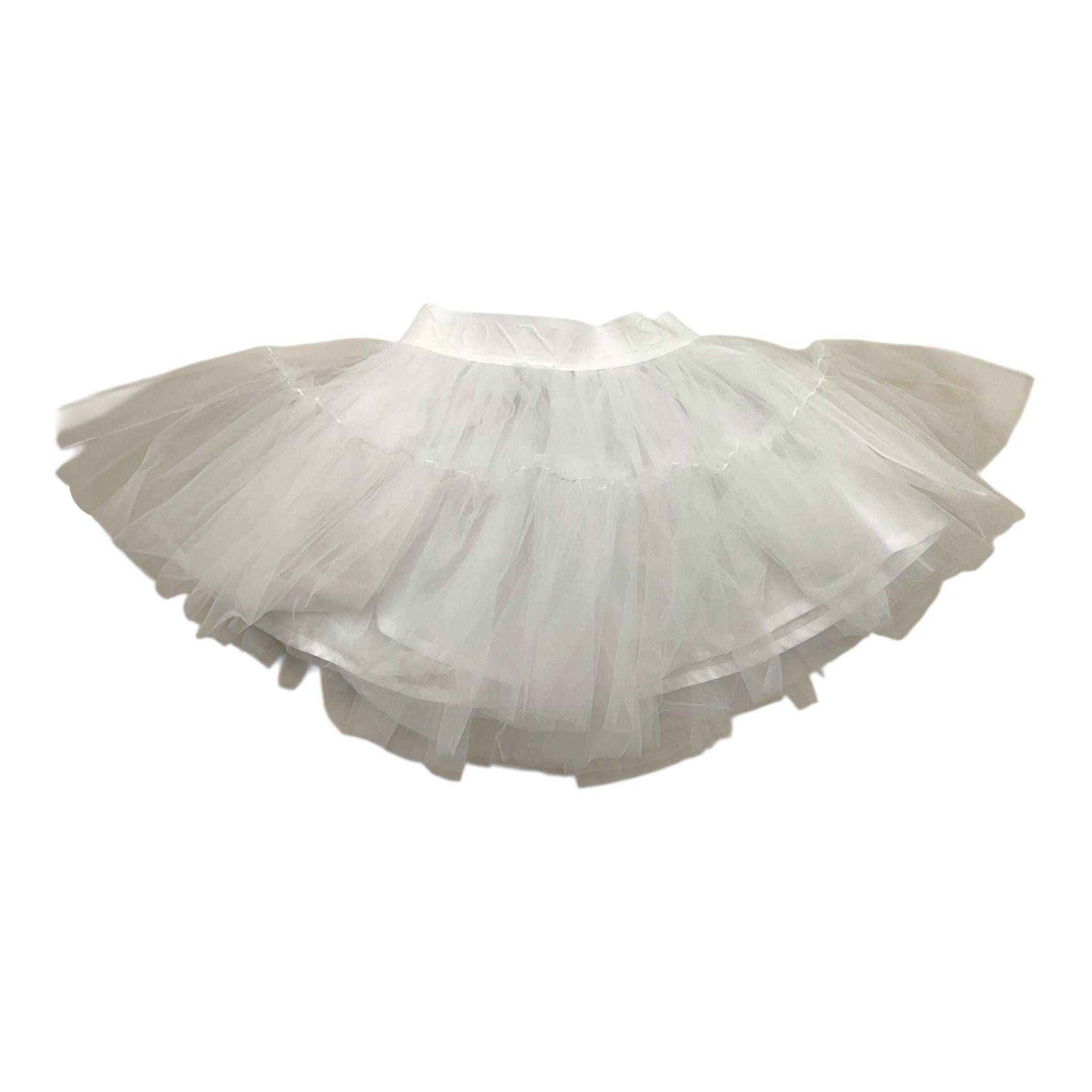 MONNALISA gonna tinta unita con tulle Bianco per Neonata 17CGON BIANCO MONNALISA