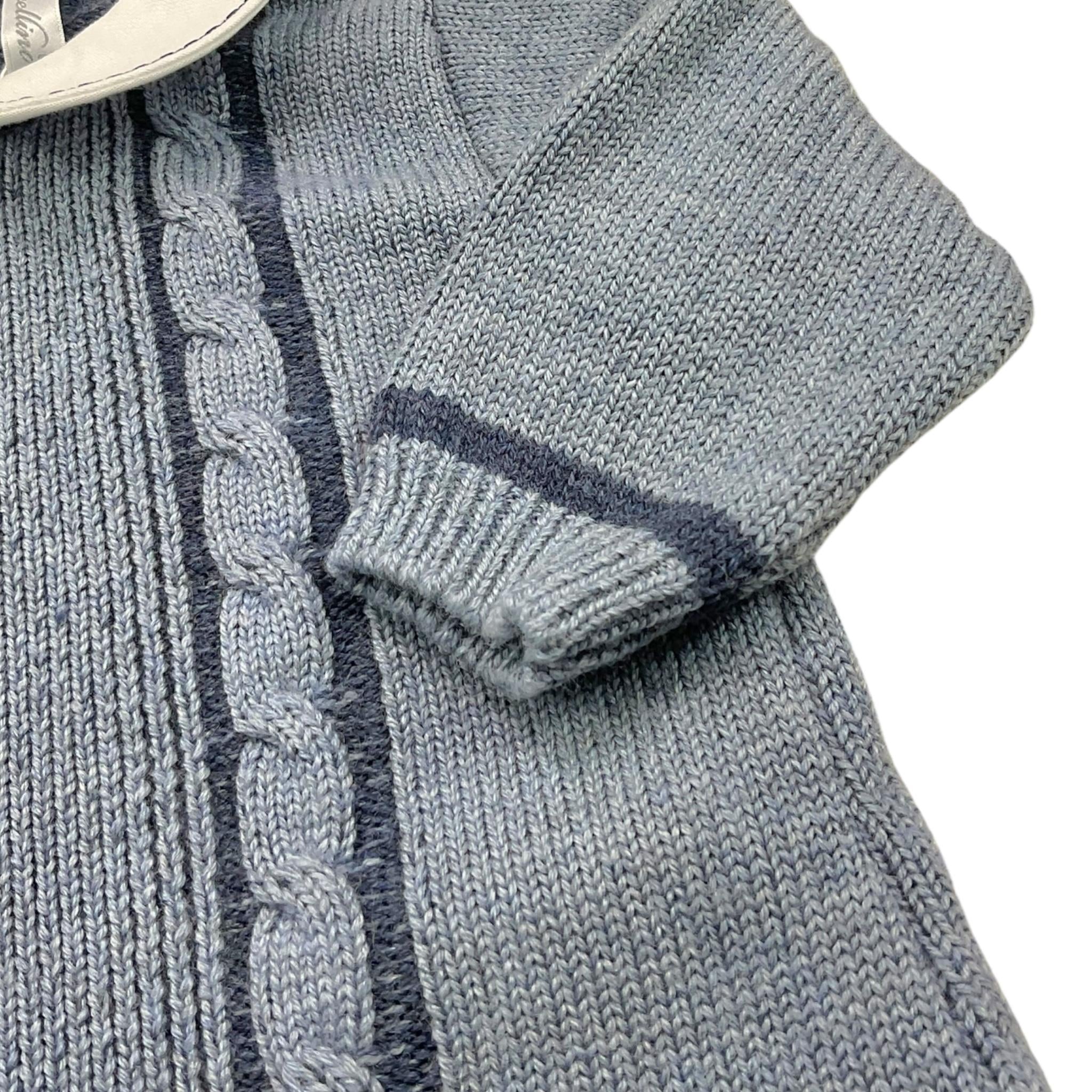 BARCELLINO tutina tinta unita con colletto in contrasto Blu per Neonato 115301 BLU BARCELLINO