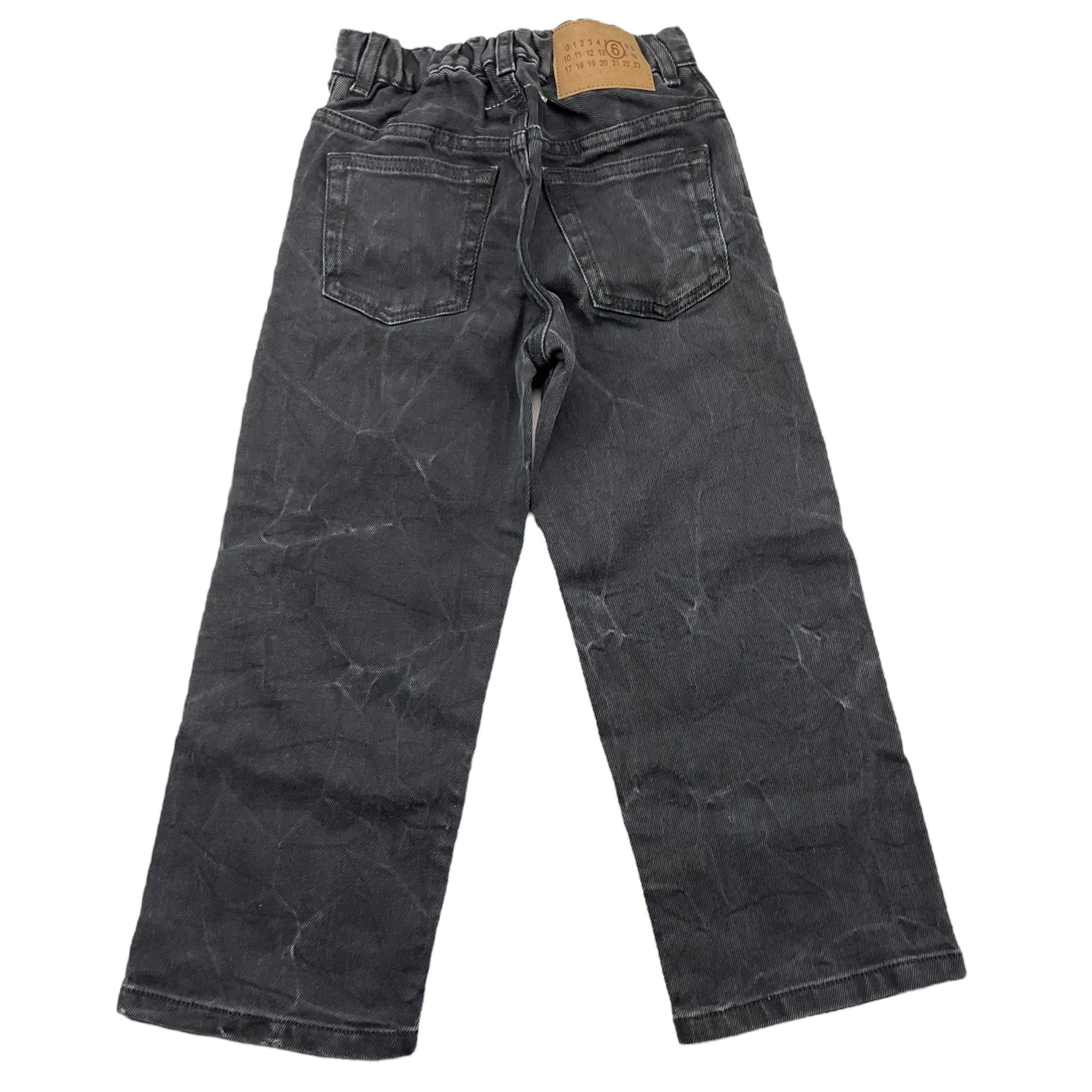 MAISON MARGIELA jeans tinta unita con elastico in vita Nero per Bambino M60633 NERO MAISON MARGIELA