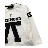 JOHN RICHMOND shirt girocollo tinta unita con stampa in contrasto Bianco per Neonato RIA25057TS BIANCO JOHN RICHMOND