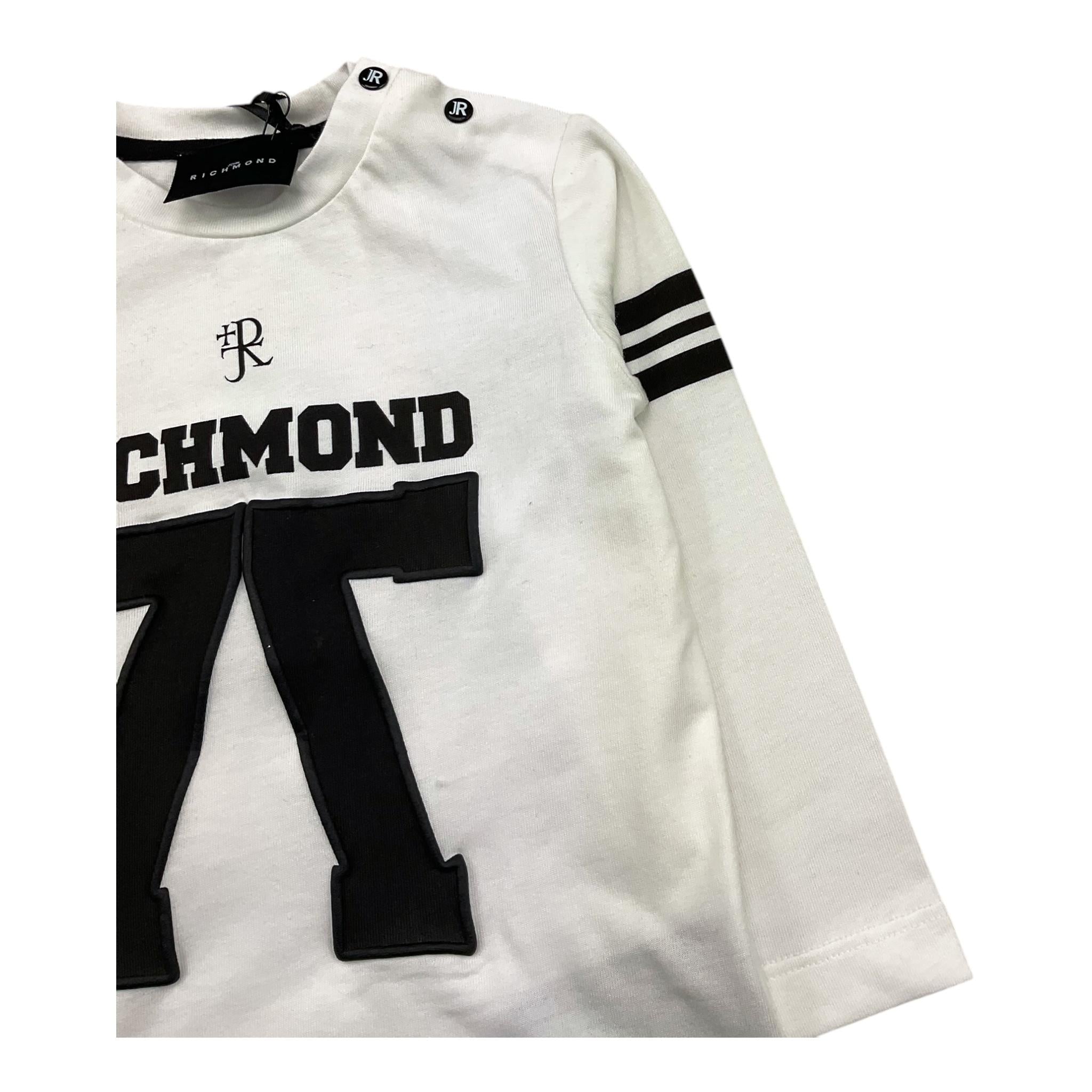 JOHN RICHMOND shirt girocollo tinta unita con stampa in contrasto Bianco per Neonato RIA25057TS BIANCO JOHN RICHMOND
