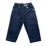 Y-CLU pantalone tinta unita in camoscio con girovita regolabile Blu per Neonato BY10 BLU Y-CLU