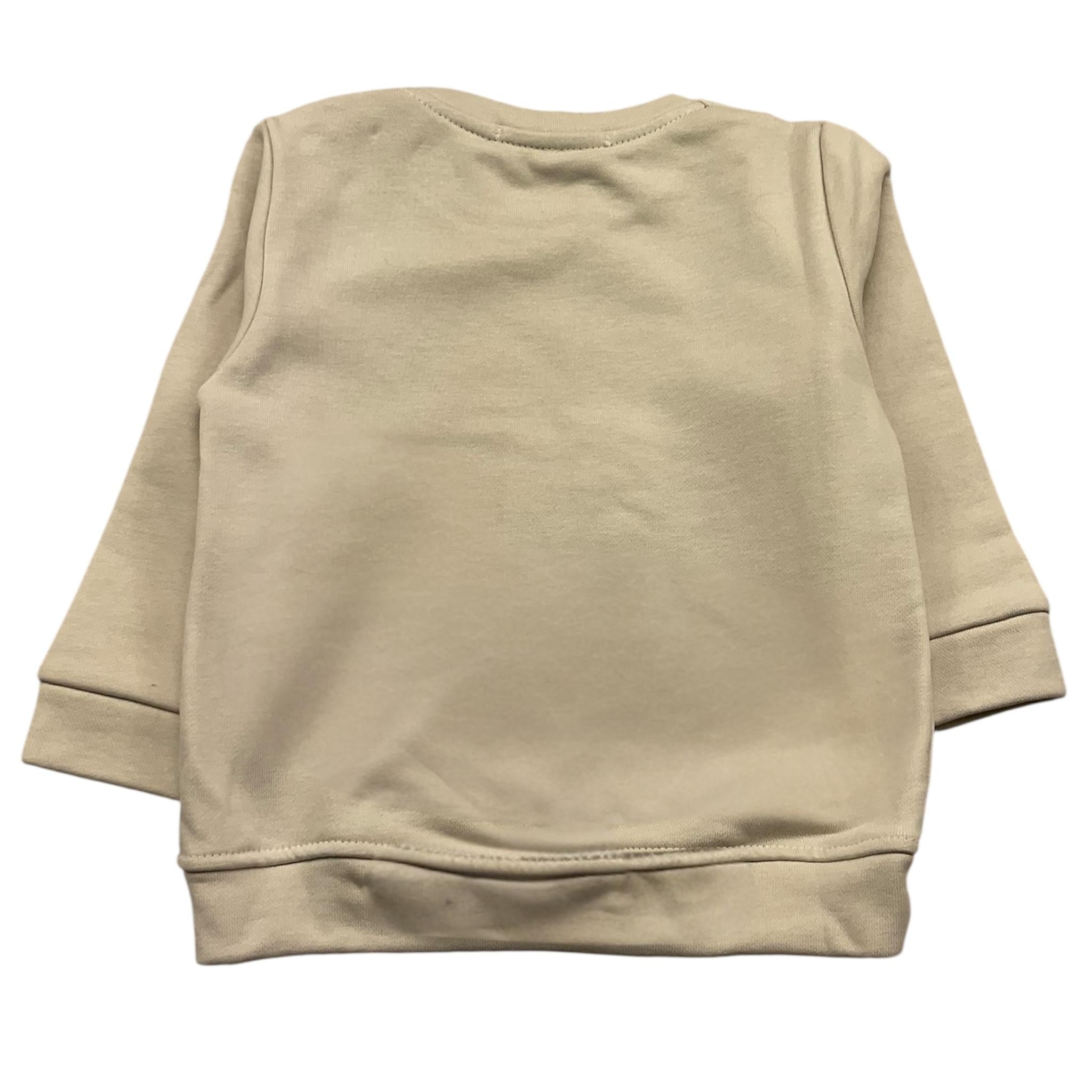 MANUEL RITZ felpa chiusa tinta unita girocollo Beige per Neonato MR2821 BEIGE MANUEL RITZ