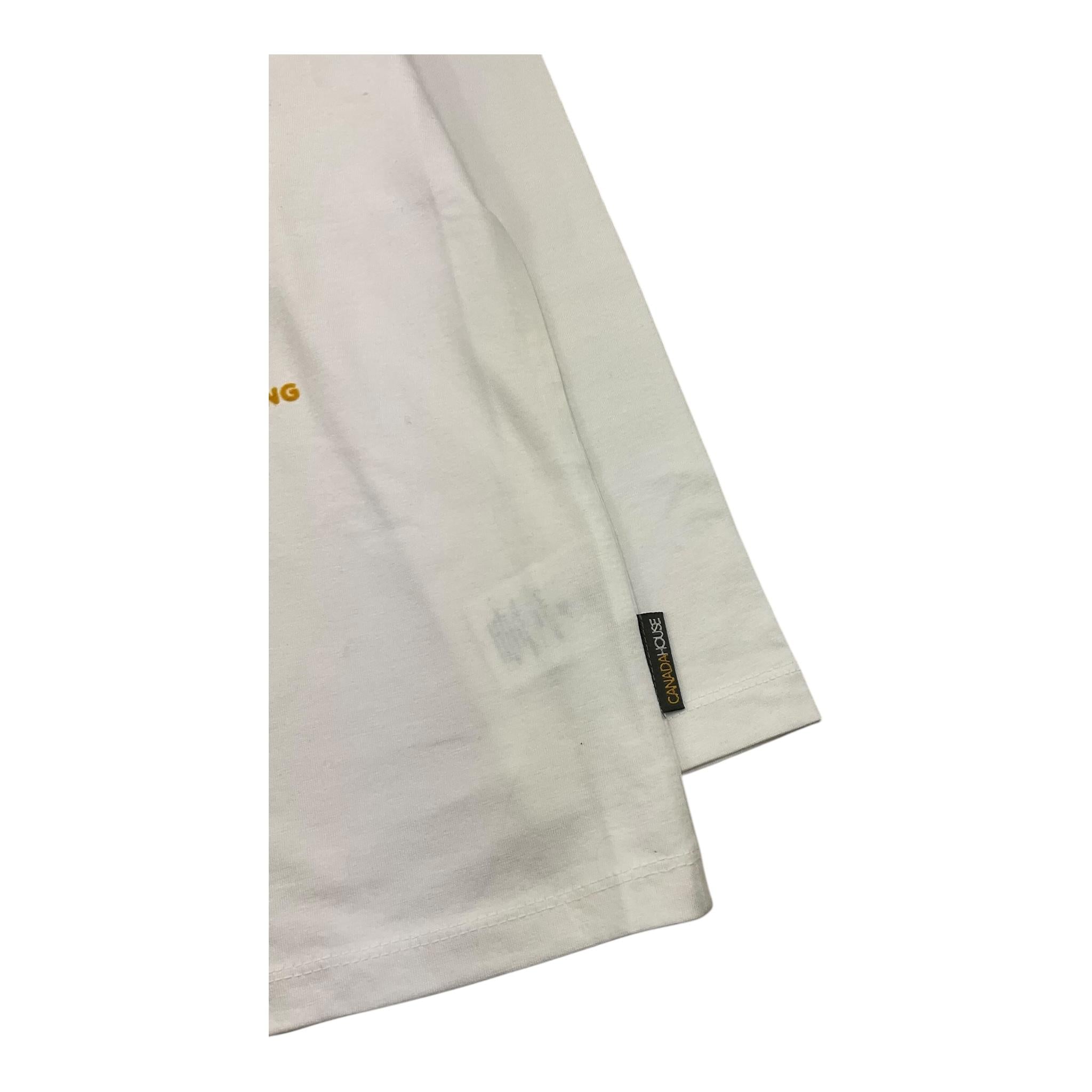 CANADA HOUSE shirt girocollo tinta unita con stampa in contrasto Bianco per Bambino 24476011 BIANCO CANADA HOUSE