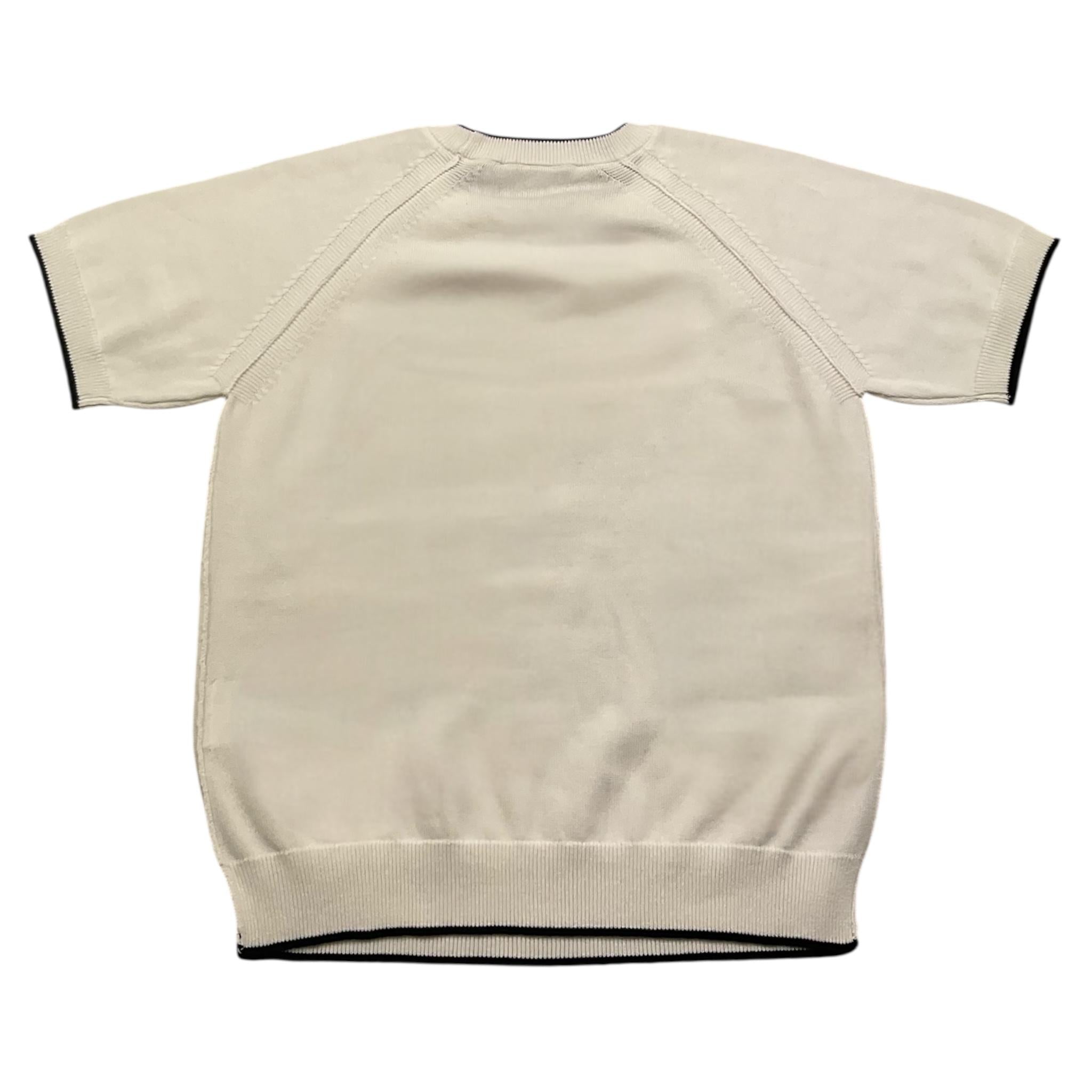 maglia girocollo mezza manica tinta unita PP3985 BIANCO PAOLO PECORA