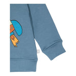 STELLA McCARTNEY felpa girocollo tinta unita con stampa in contrasto Blu per Neonato TV4520 BLU STELLA McCARTNEY