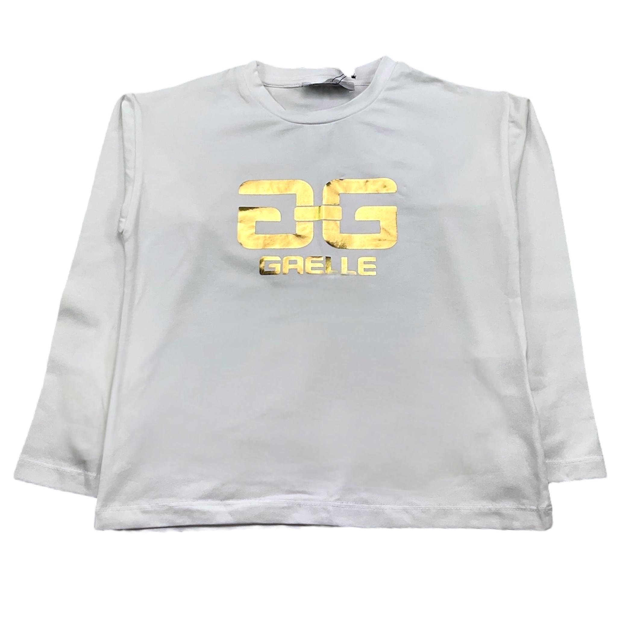 GAELLE shirt girocollo tinta unita con logo Bianco per Bambina 2741M00325 BIANCO GAELLE
