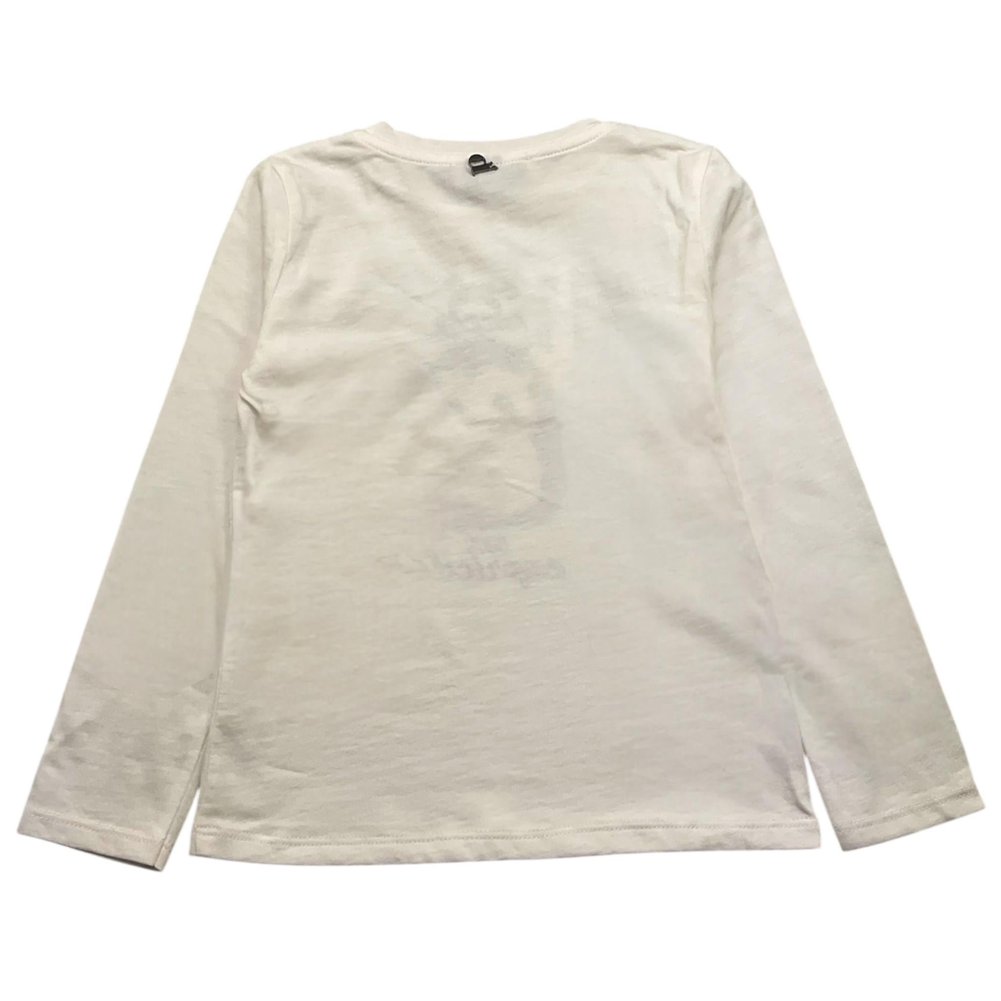 DIXIE shirt girocollo tinta unita con stampa Bianco per Bambina ML26030G67 BIANCO DIXIE