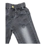 LIU JO jeans tinta unita con elastico in vita Nero per Neonata HF4017X NERO LIU JO