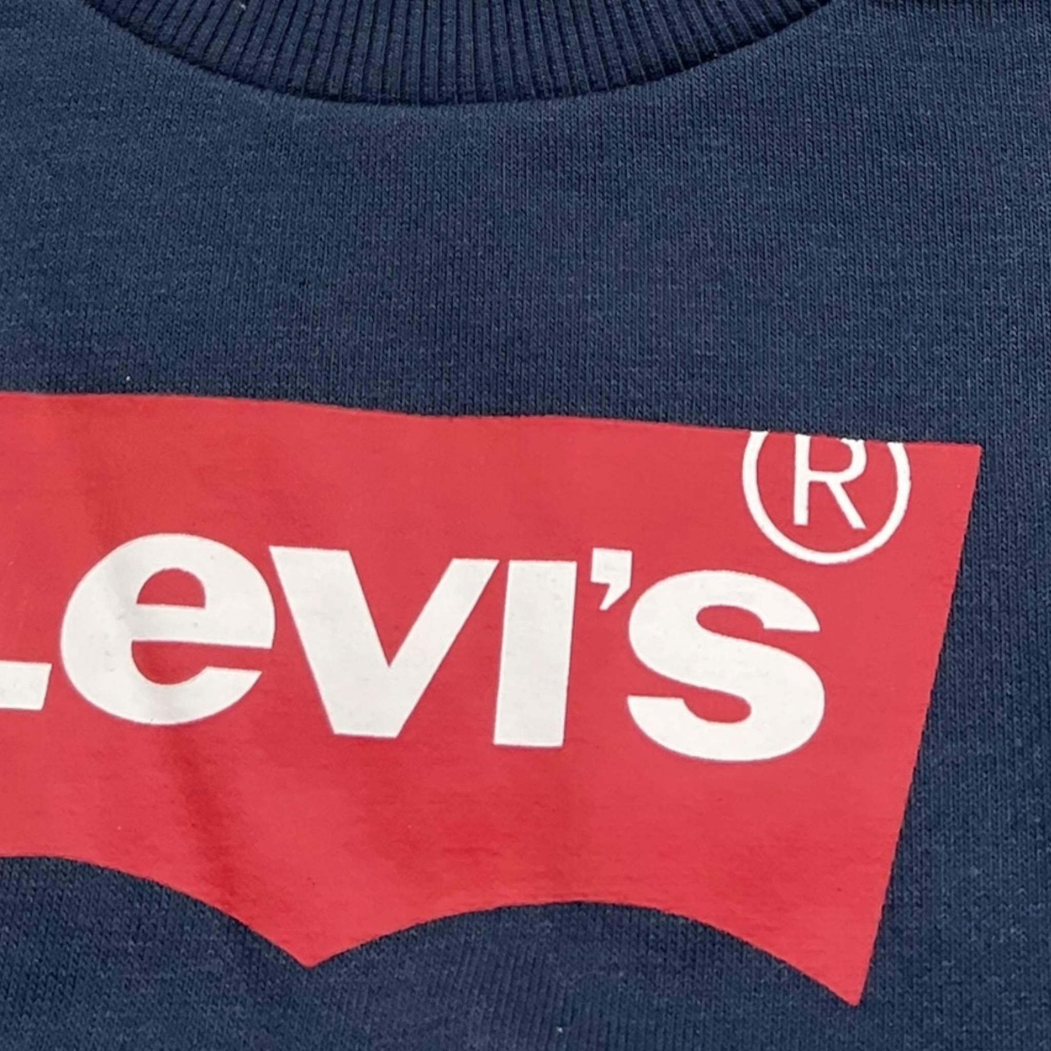 LEVI'S felpa chiusa girocollo tinta unita con stampa logo Blu per Bambino 8E9079X BLU LEVI'S