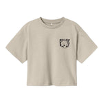 NAME IT t-shirt tinta unita girocollo con stampa Beige per Bambina 13234109 BEIGE NAME IT