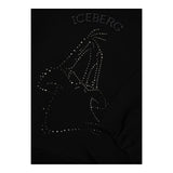 ICEBERG felpa chiusa girocollo tinta unita con brillantini Nero per Bambina MFICE5352J NERO ICEBERG
