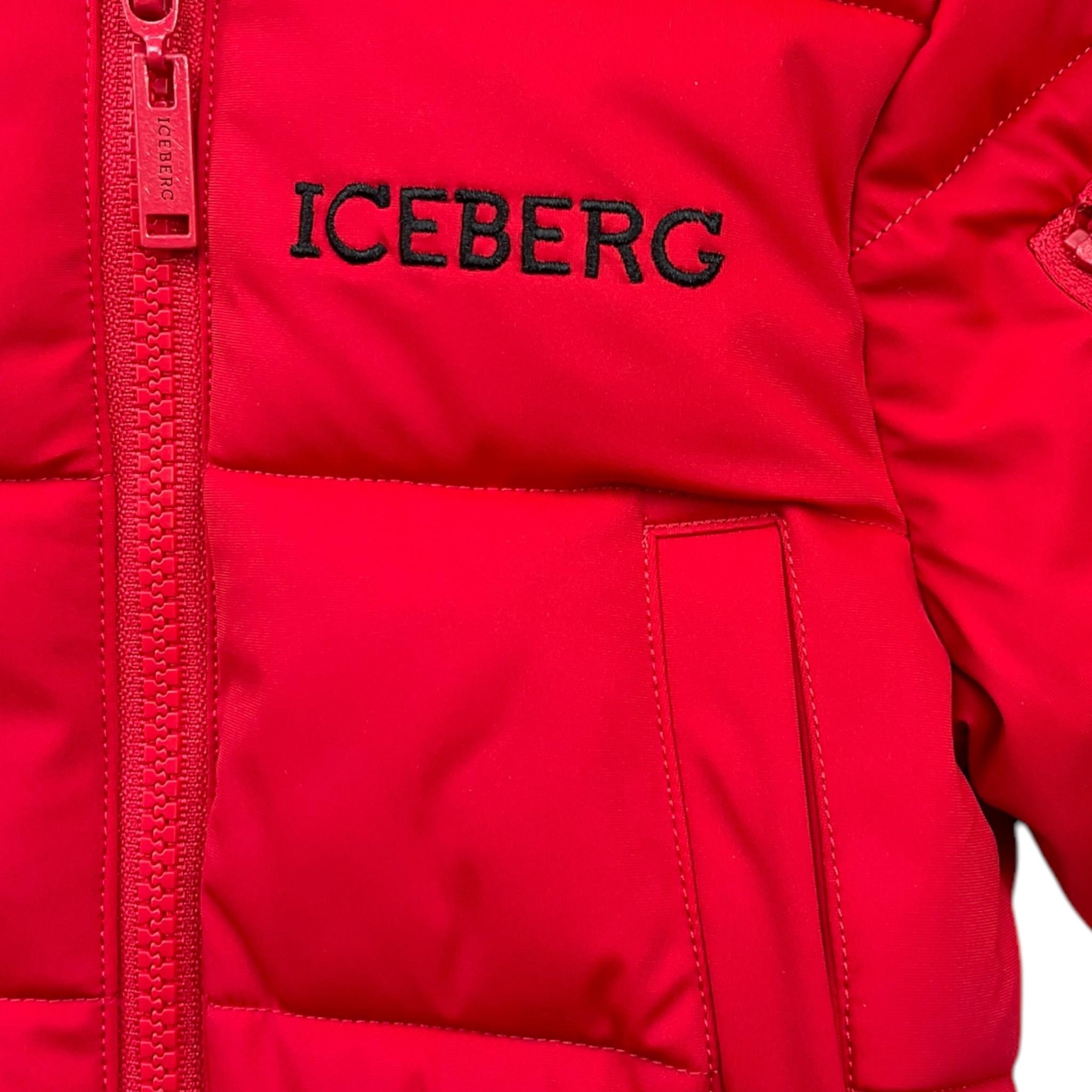 ICEBERG giubbino tinta unita con zip e cappuccio Rosso per Neonato GBICE5311B ROSSO ICEBERG