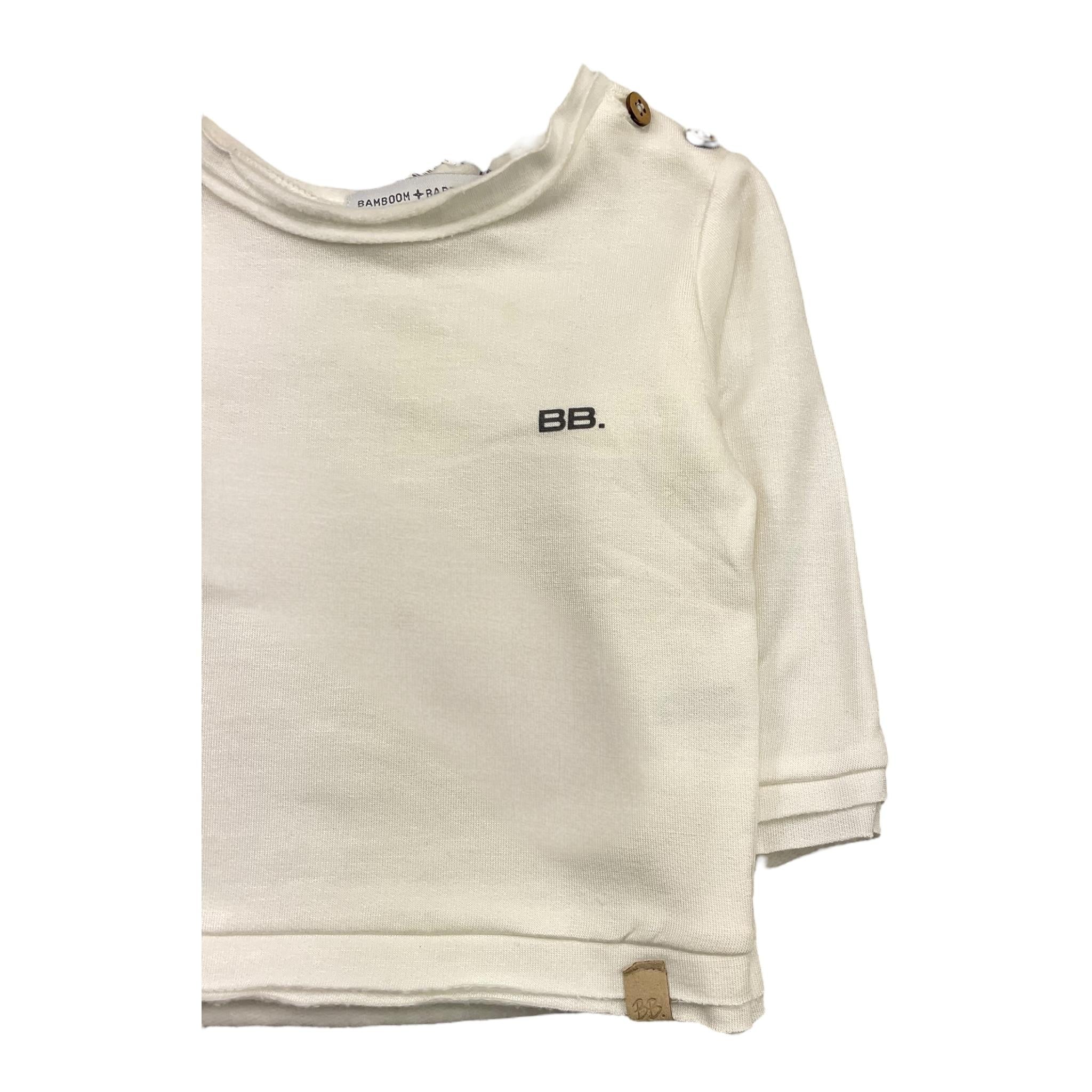 BAMBOOM+BABIES shirt girocollo tinta unita con stampa Bianco per Neonato 703 BIANCO BAMBOOM+BABIES