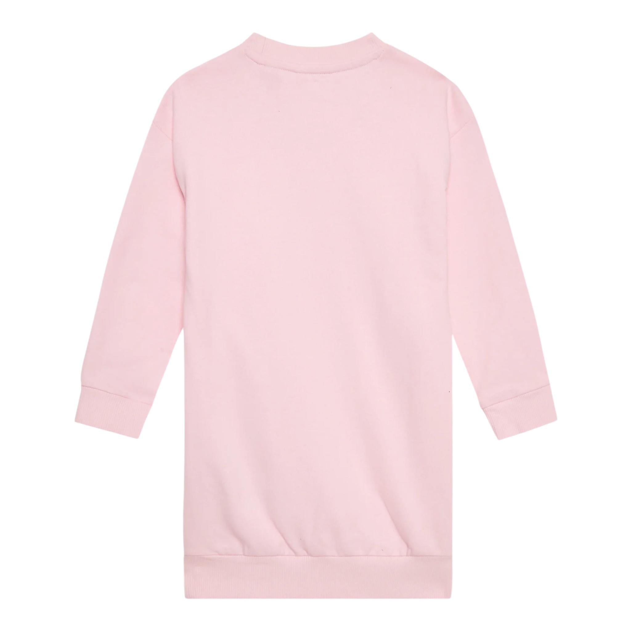 GUESS abito girocollo tinta unita con logo Rosa per Bambina K3YK25KA6R3 ROSA GUESS