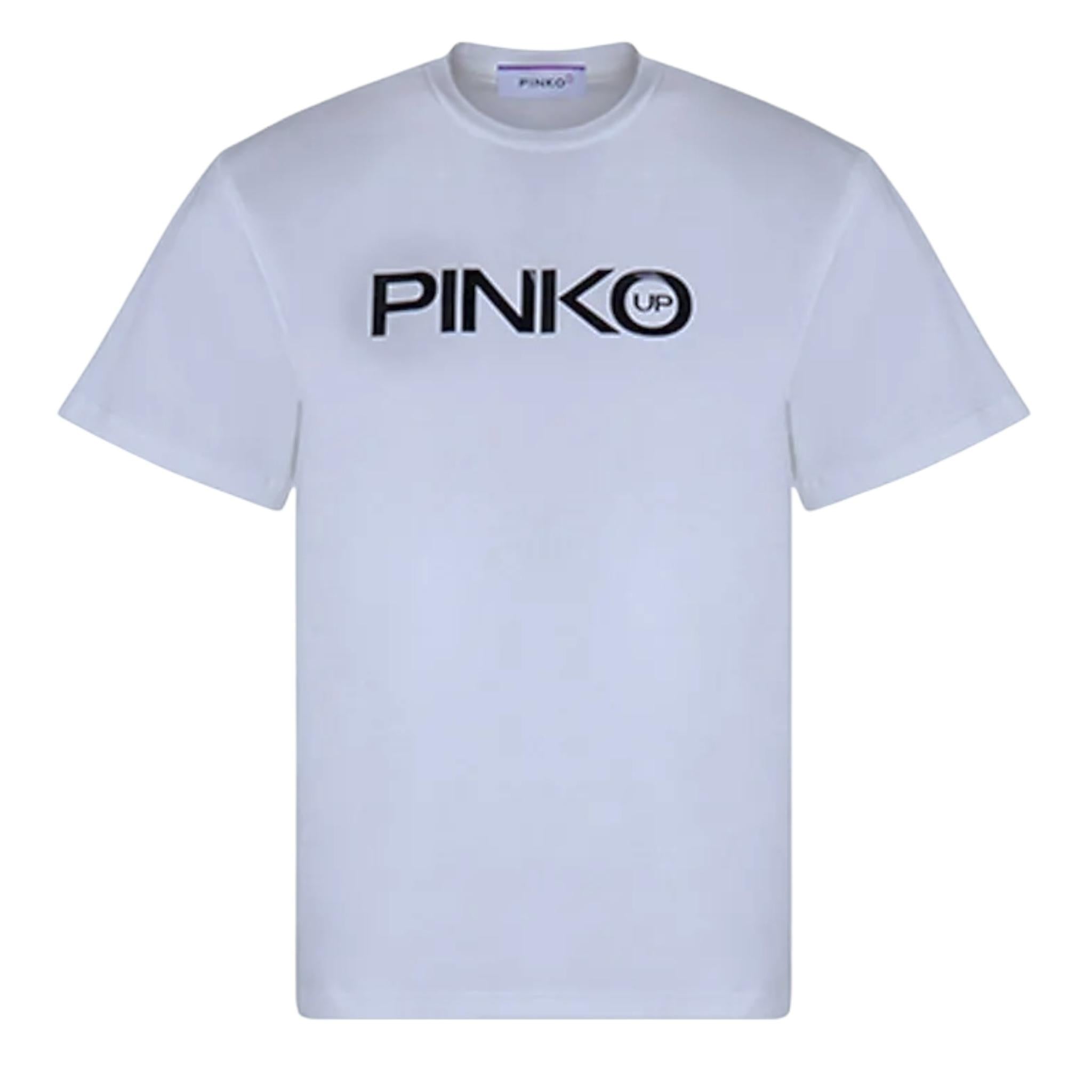 PINKO t-shirt girocollo tinta unita con stampa Bianco per Bambina F4PIJGTH092 BIANCO PINKO