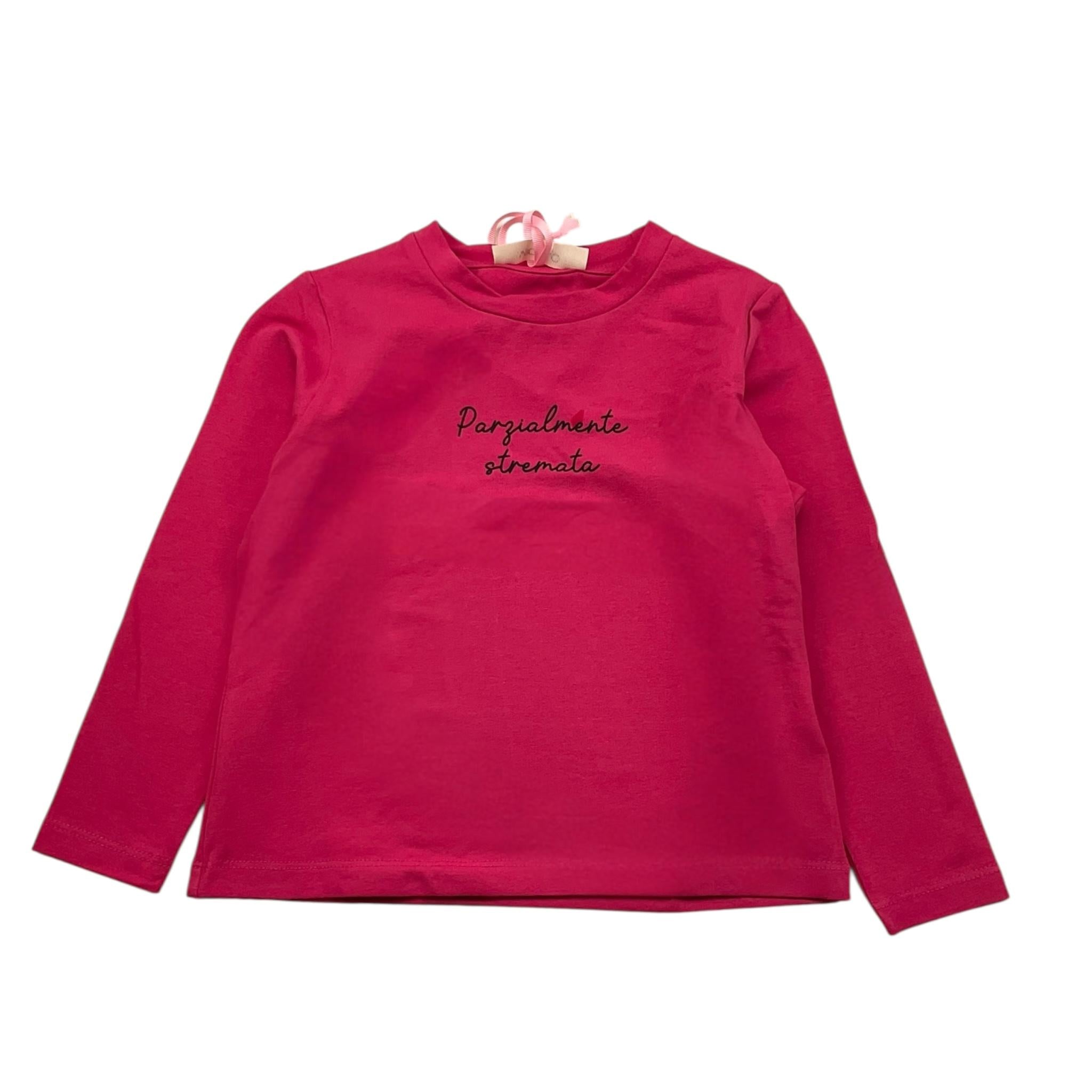 VICOLO shirt girocollo tinta unita con stampa Fuxia per Bambina 3141M00146 FUXIA VICOLO