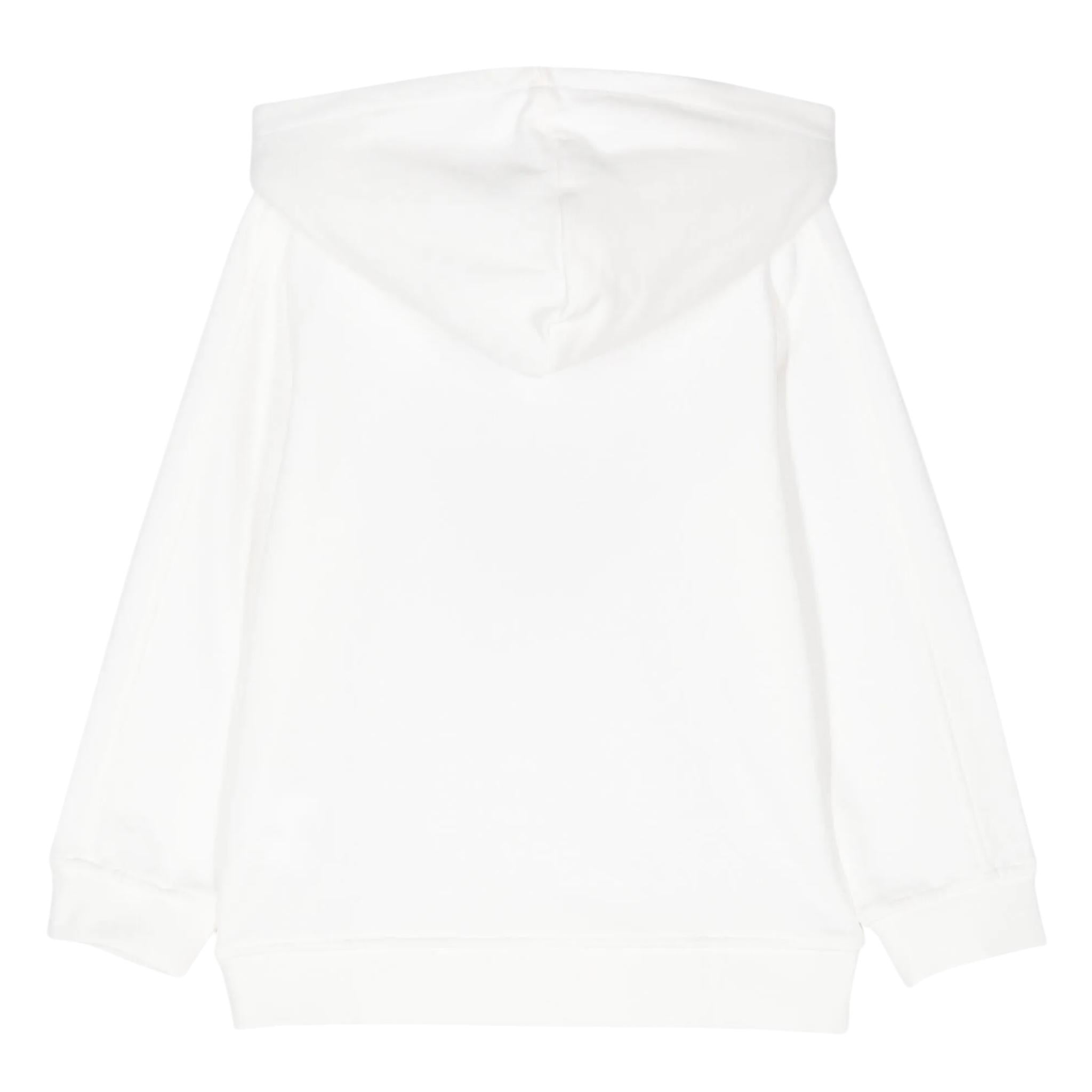STELLA McCARTNEY felpa chiusa con cappuccio tinta unita con stampa Bianco per Bambina TV4B00J BIANCO STELLA McCARTNEY