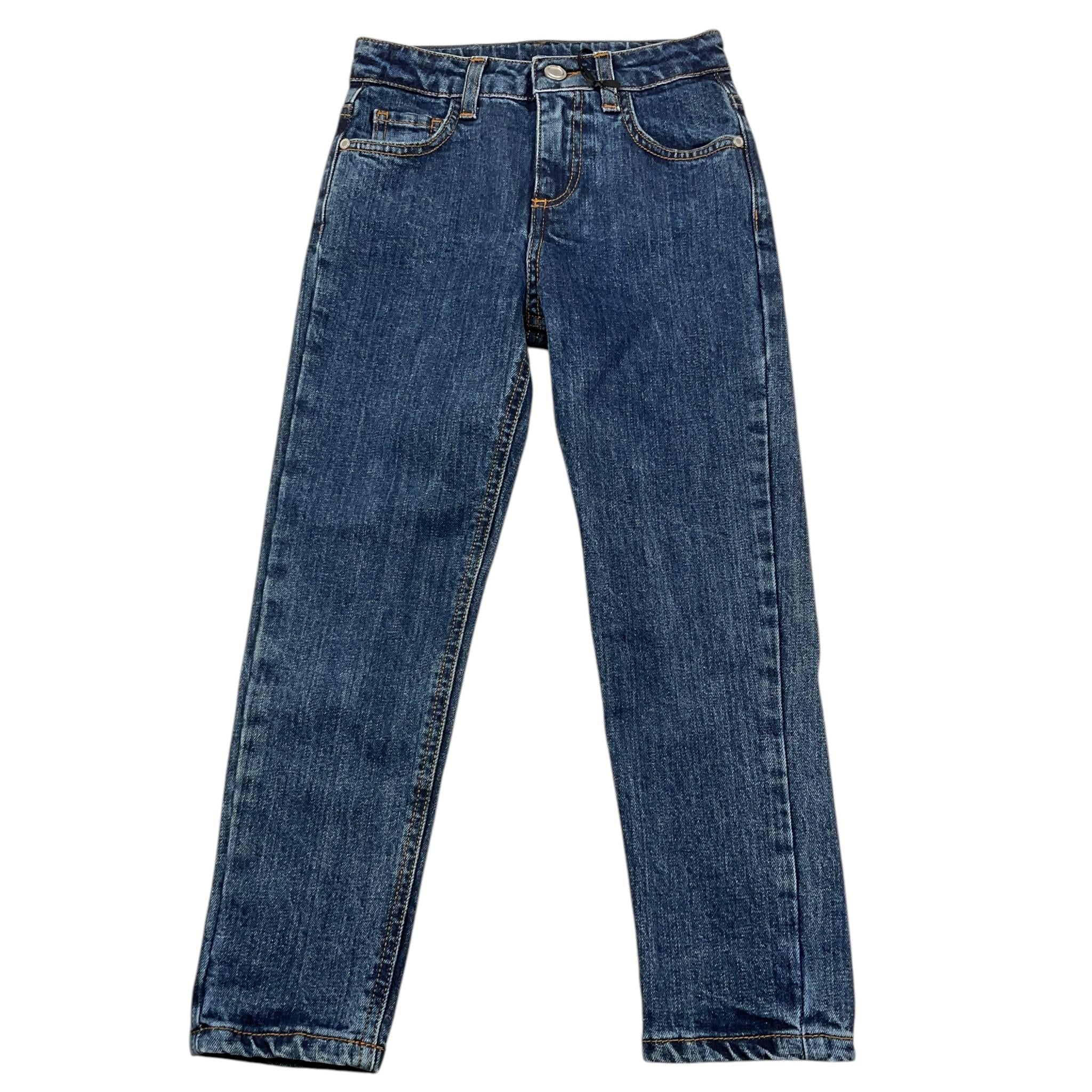 TRUSSARDI jeans tinta unita con girovita regolabile Blu per Bambino TBA25074JE BLU TRUSSARDI