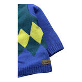 LE COCONNE cardigan tinta unita fantasia rombi Blu per Neonato LCN0799 BLU LE COCONNE
