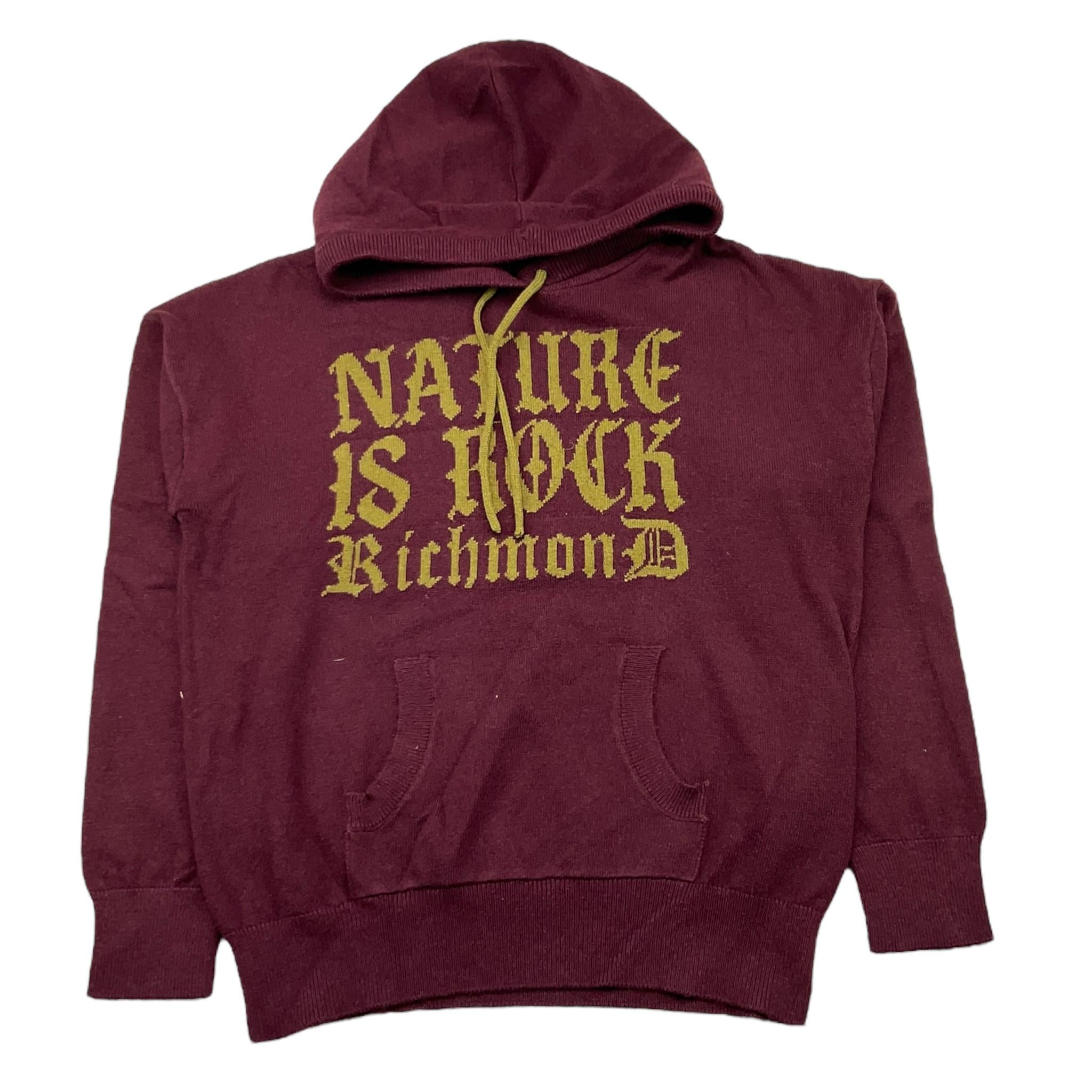 JOHN RICHMOND maglia con cappuccio tinta unita con stampa Bordeaux per Bambino RBA25053MA BORDEAUX JOHN RICHMOND