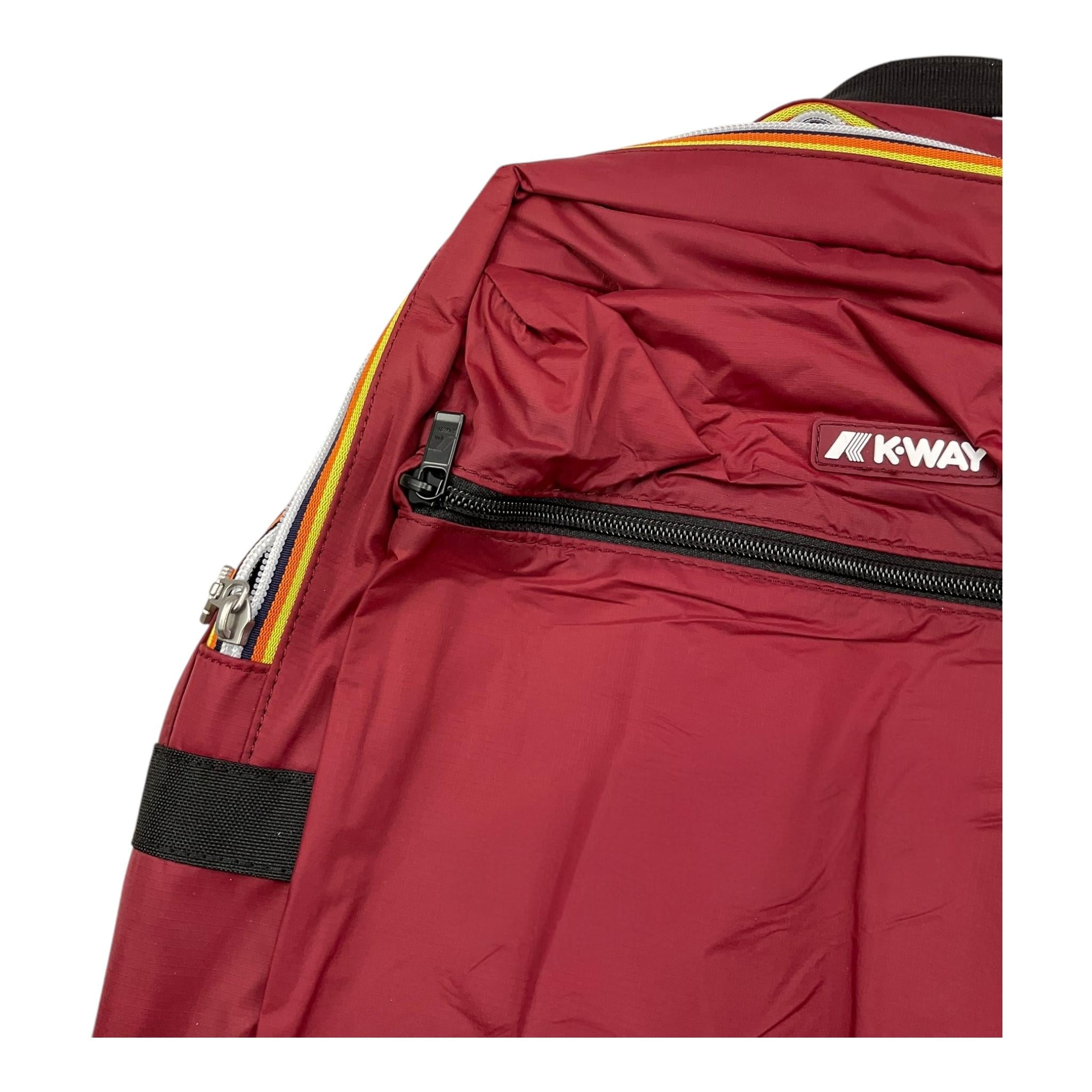 K-WAY zaino tinta unita con stampa logo Rosso per Bambino K2116RW ROSSO K-WAY