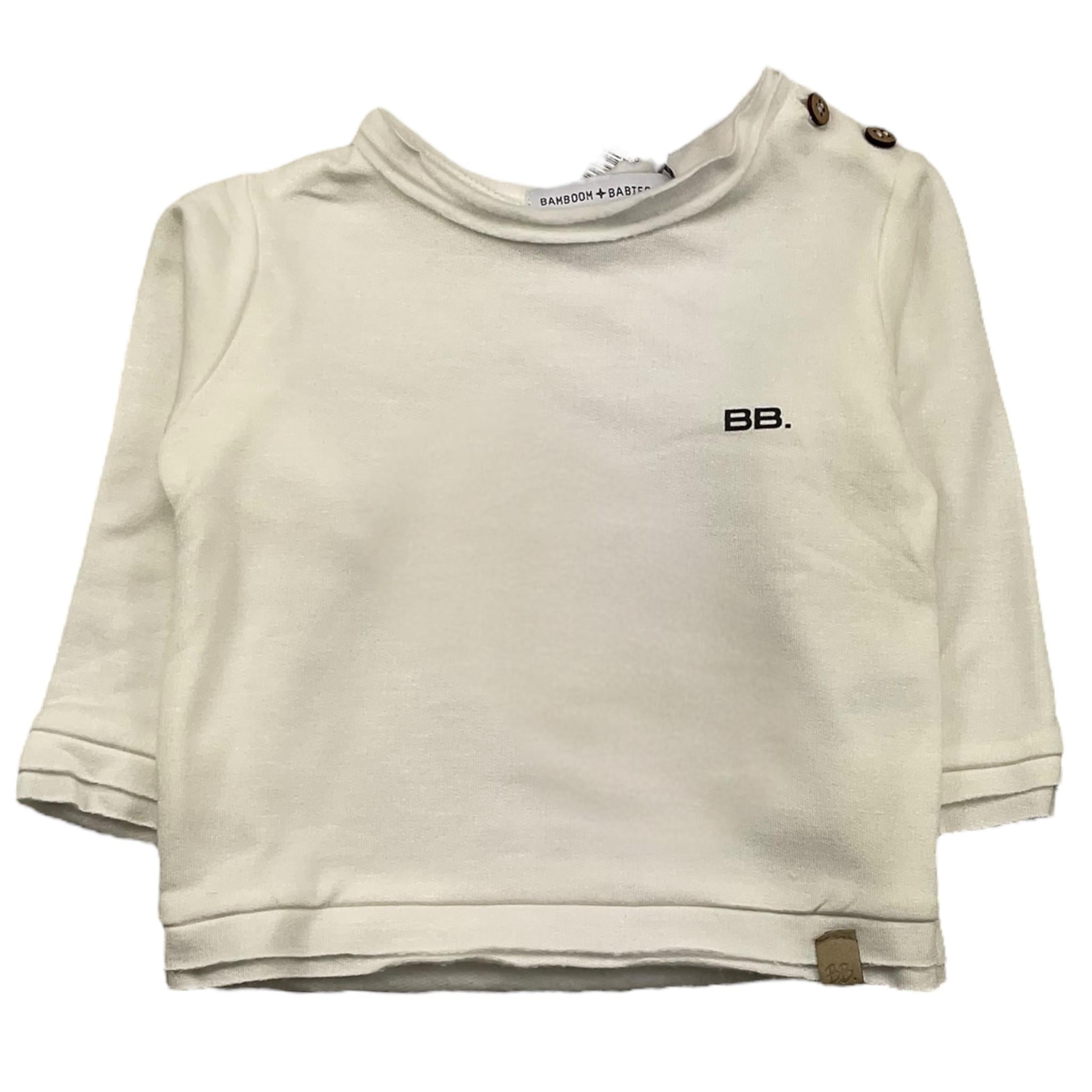 BAMBOOM+BABIES shirt girocollo tinta unita con stampa Bianco per Neonato 703 BIANCO BAMBOOM+BABIES