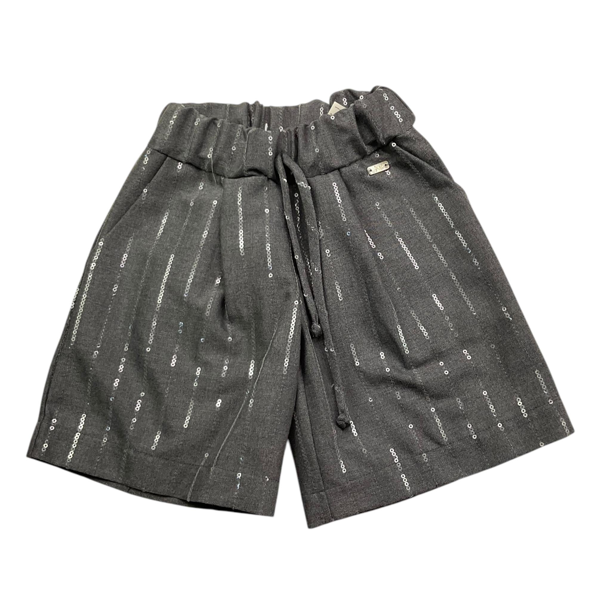 LE BEBE' short tinta unita con paillettes Grigio per Neonata LBG6141 GRIGIO LE BEBE'