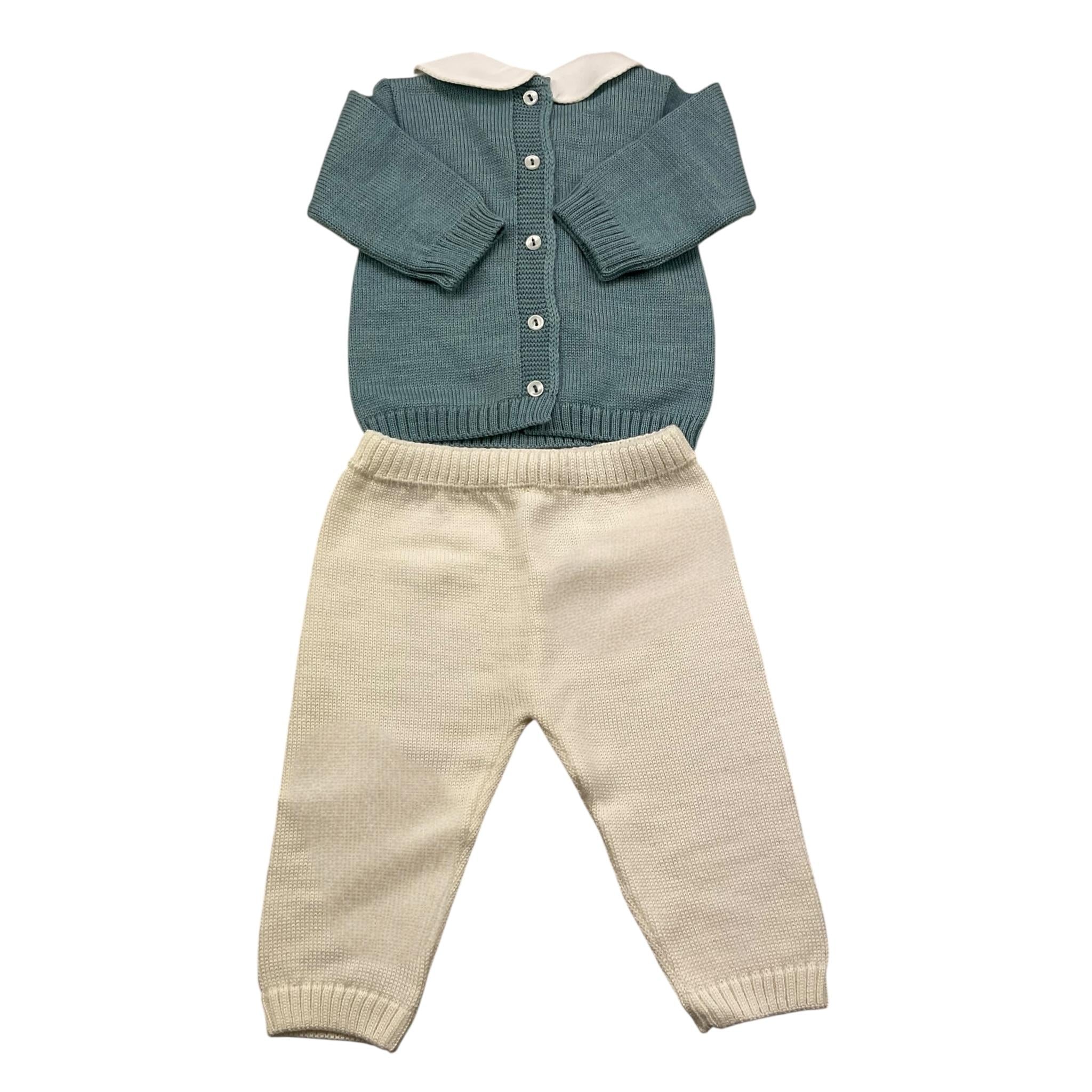 BABY LORD completo maglia-leggins tinta unita Verde per Neonata 521X VERDE BABY LORD