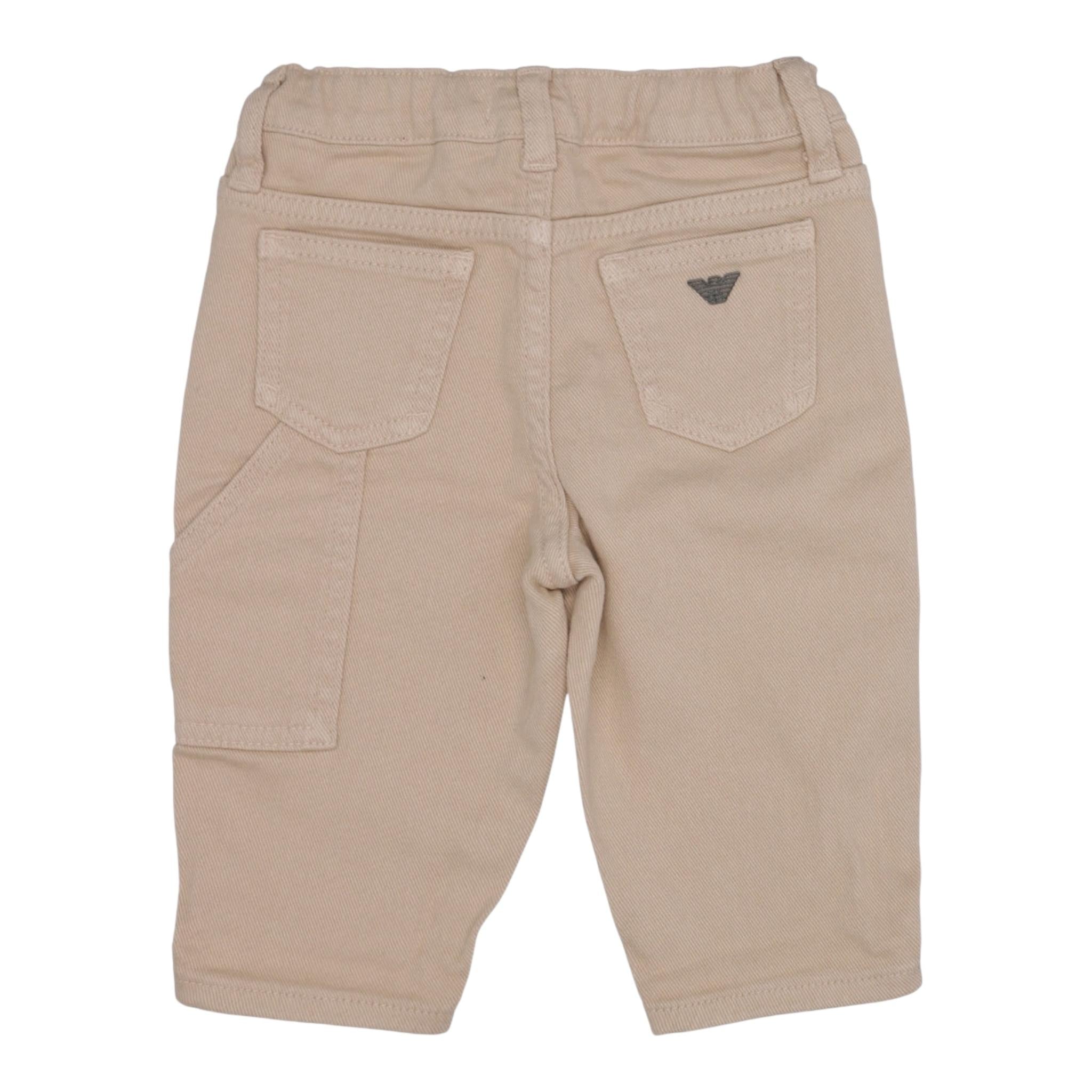 EMPORIO ARMANI pantalone tinta unita con elastico in vita Beige per Neonato 6DHJ95X BEIGE EMPORIO ARMANI