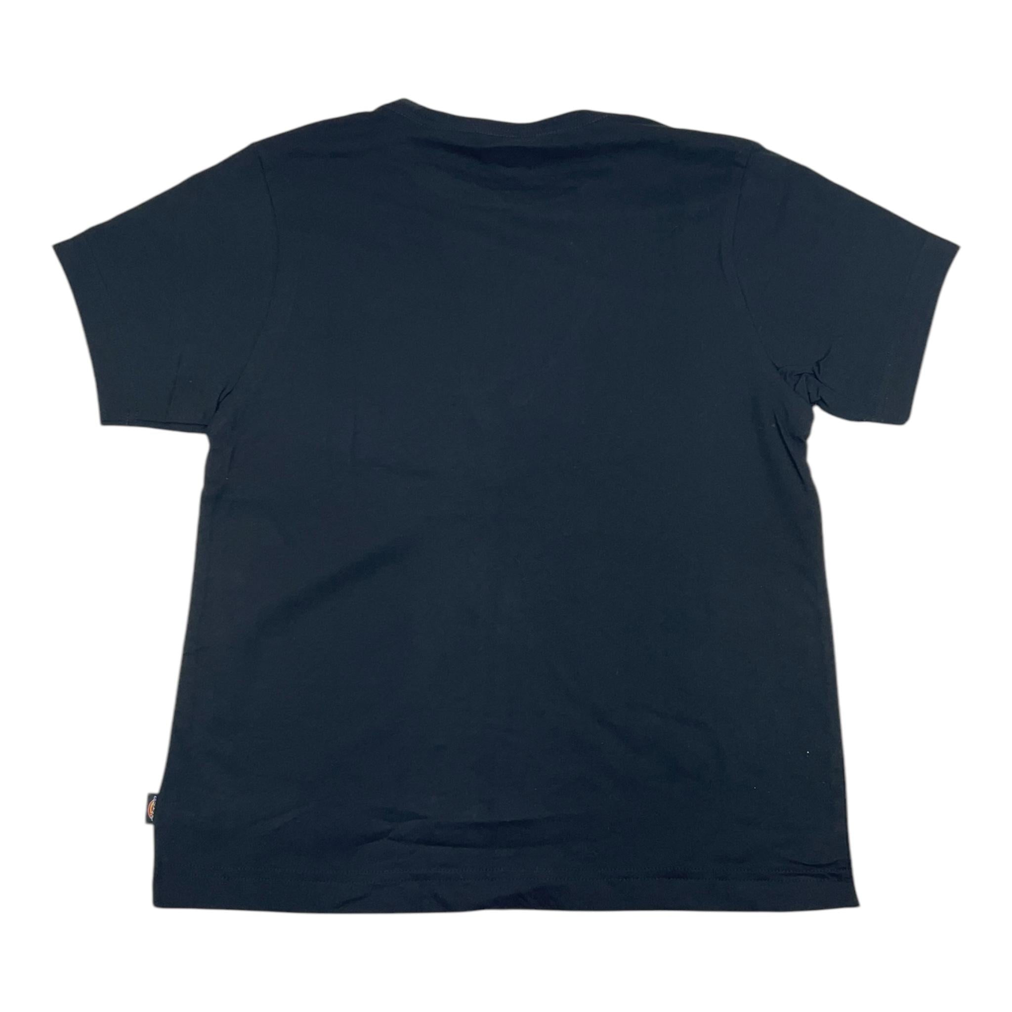 Dickies T-Shirt Girocollo Tinta Unita Con Logo Nero Per Bambino DK0KSR64 NERO DICKIES