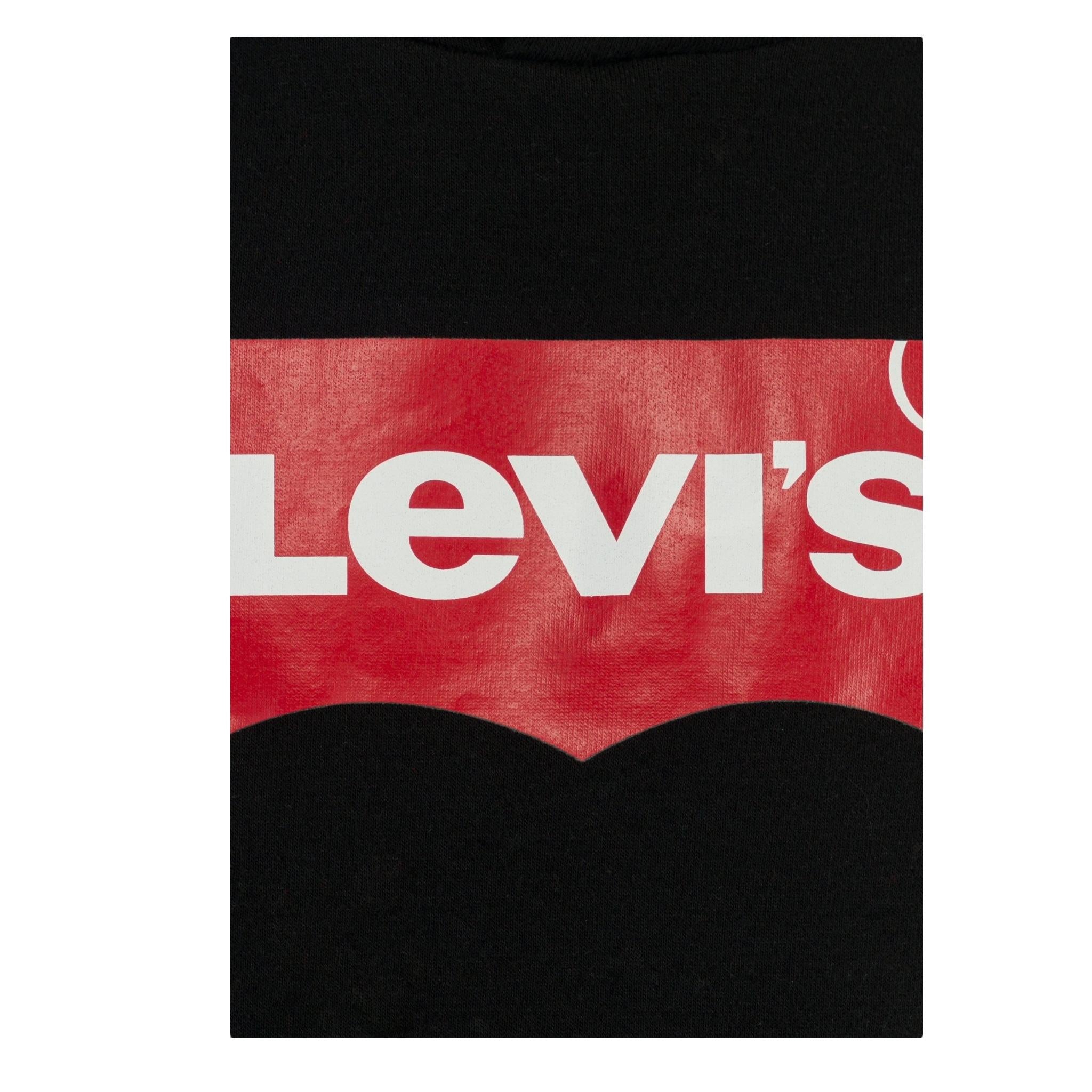 LEVI'S felpa chiusa con cappuccio tinta unita Nero per Bambino 8E8778J NERO LEVI'S