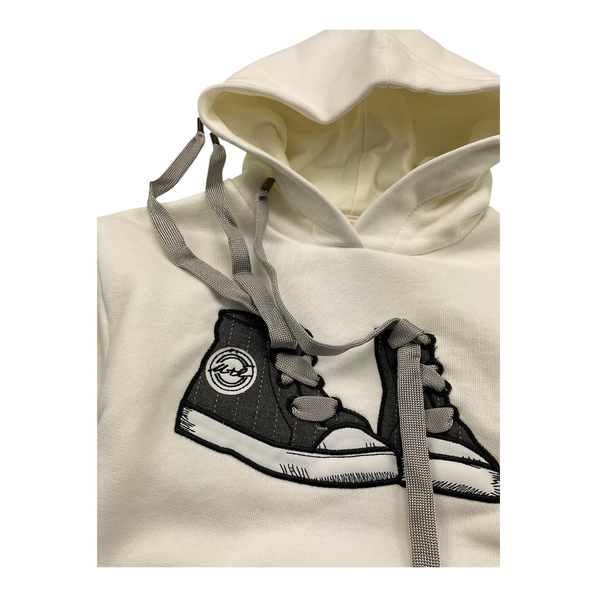 M+E' felpa chiusa con cappuccio tinta unita Bianco per Bambina UE1557J BIANCO M+E'